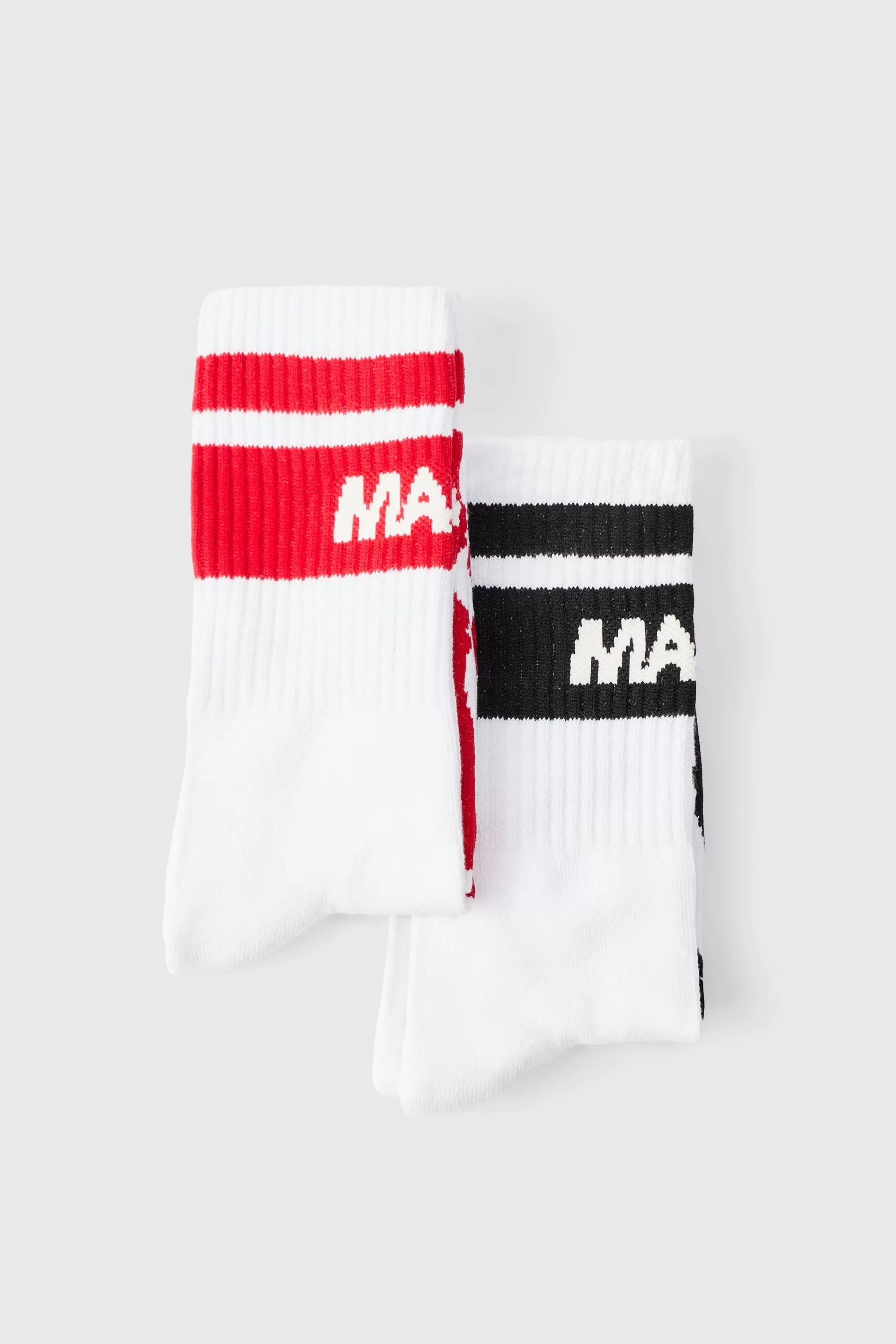 boohooMAN 2 Pack Major League Skeleton Sports Socks | UK