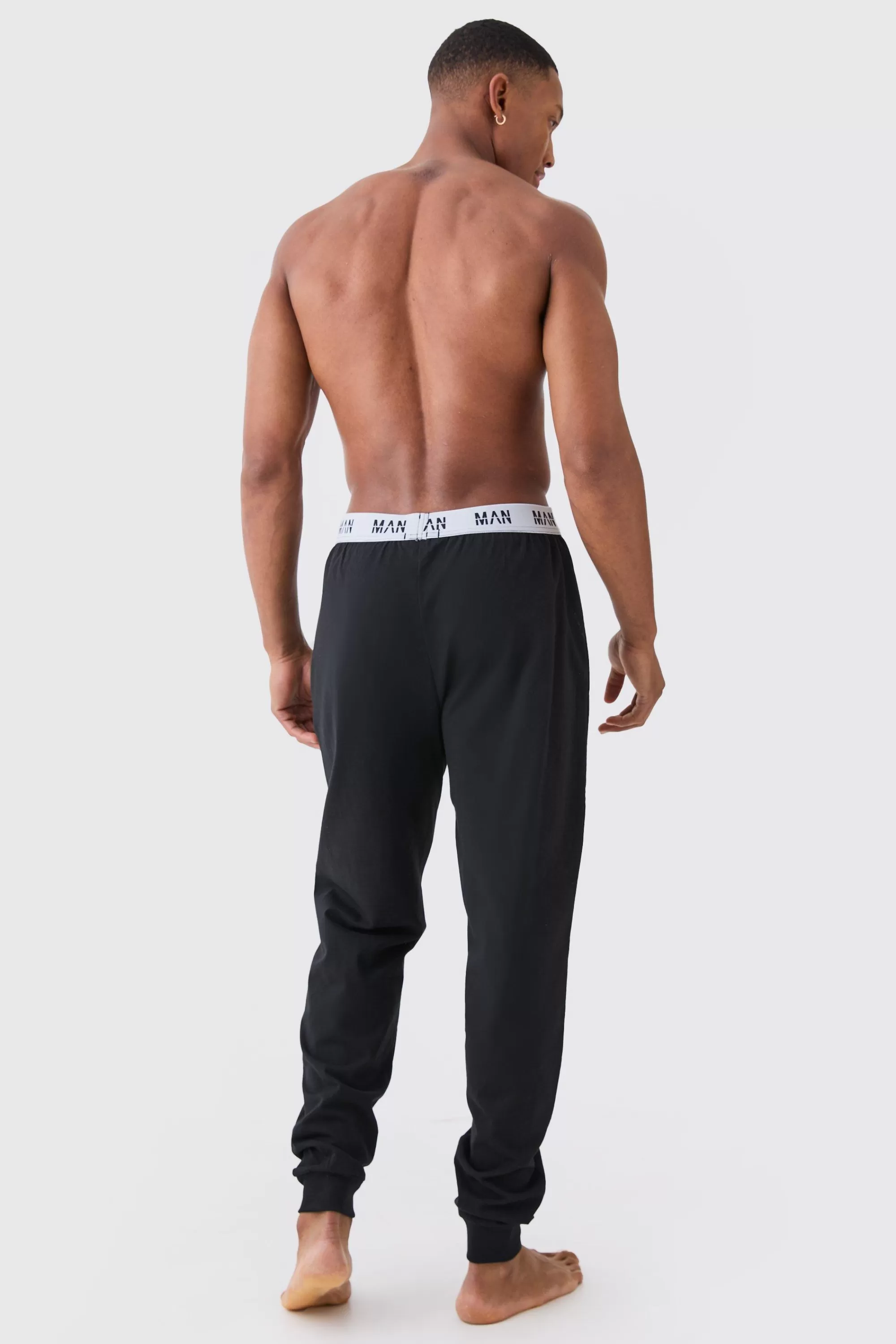boohooMAN 2 Pack Man Lounge Cuffed Jogger | UK
