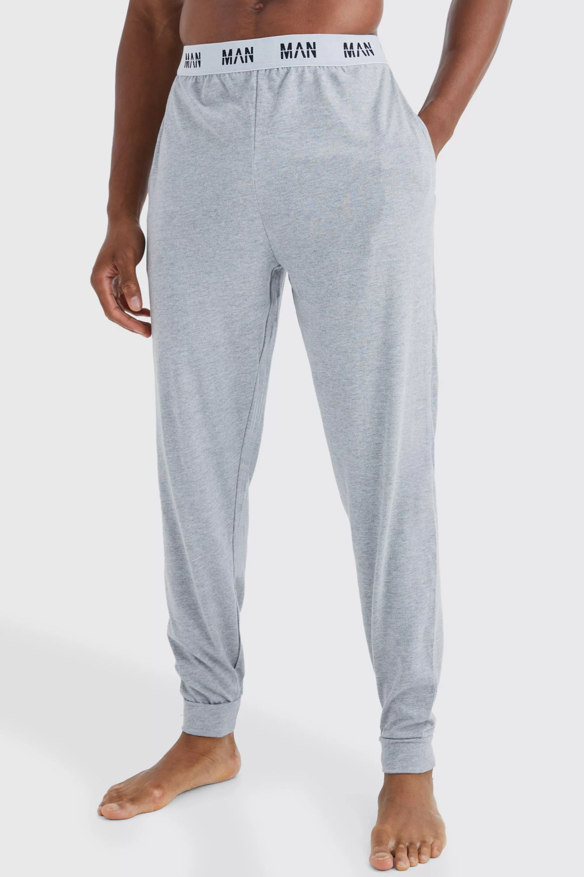 boohooMAN 2 Pack Man Lounge Cuffed Jogger | UK