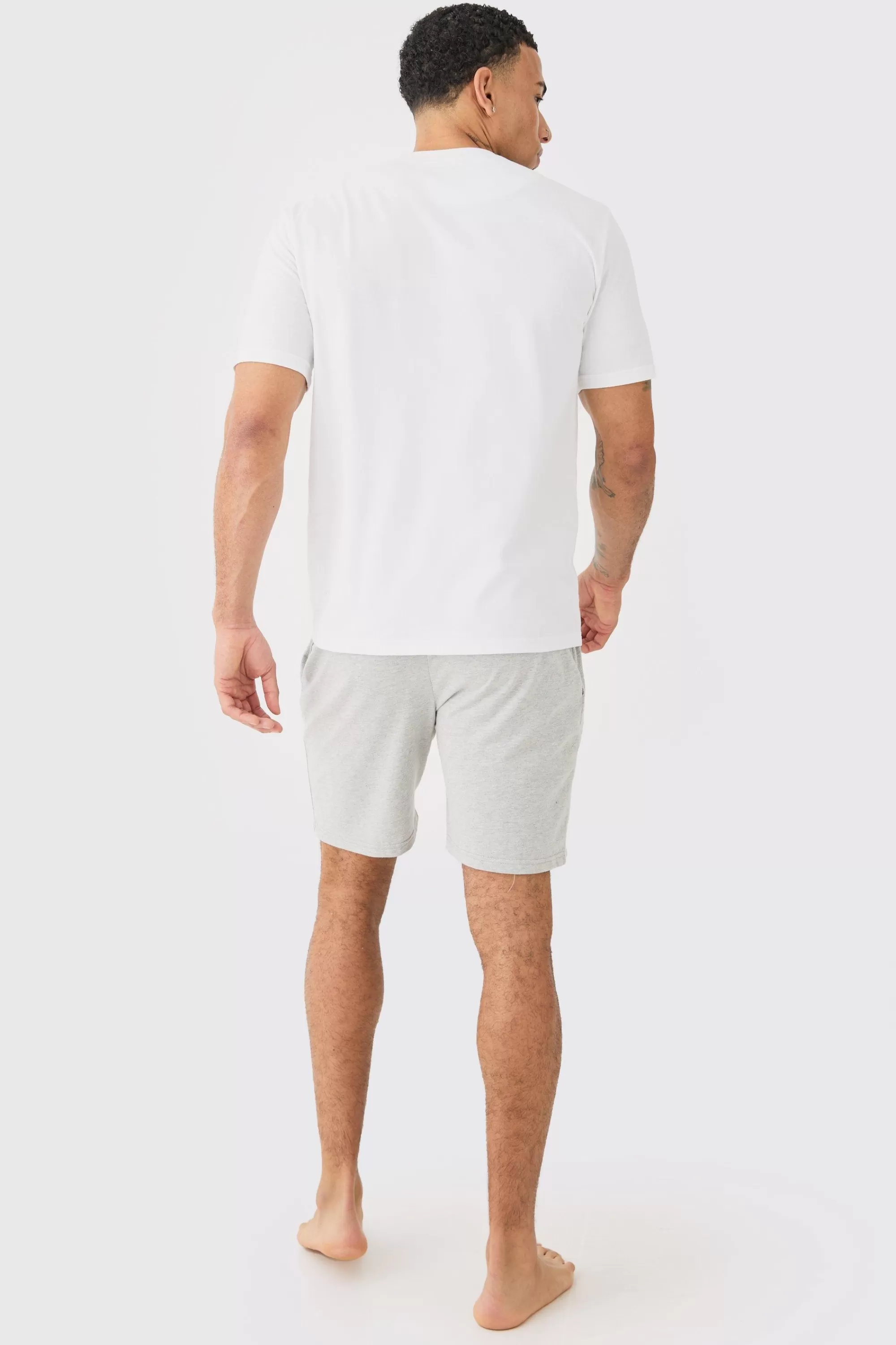boohooMAN 2 Pack T-shirt & Short Lounge Set | UK