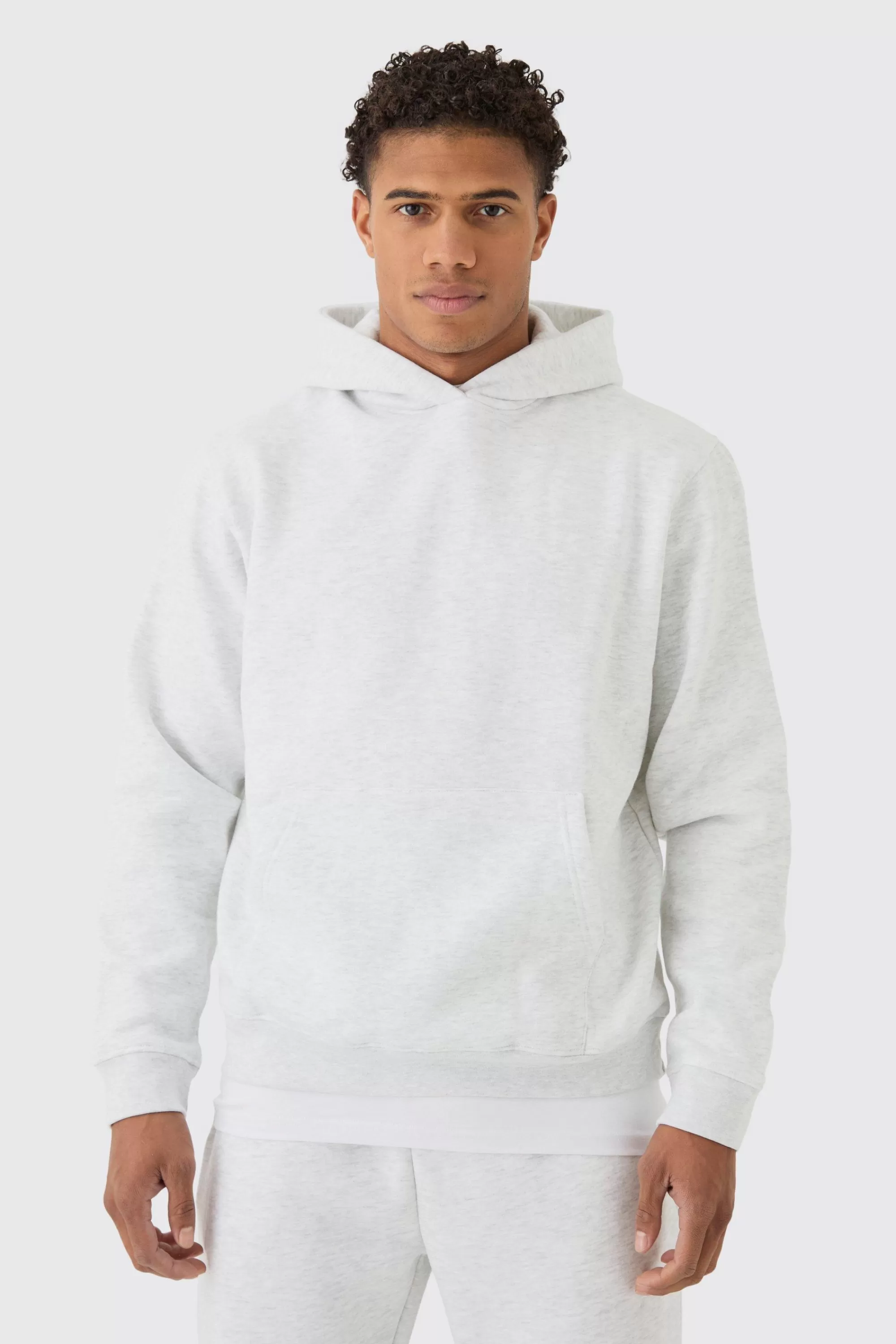 boohooMAN 330GSM Basic Over The Head Hoodie | UK
