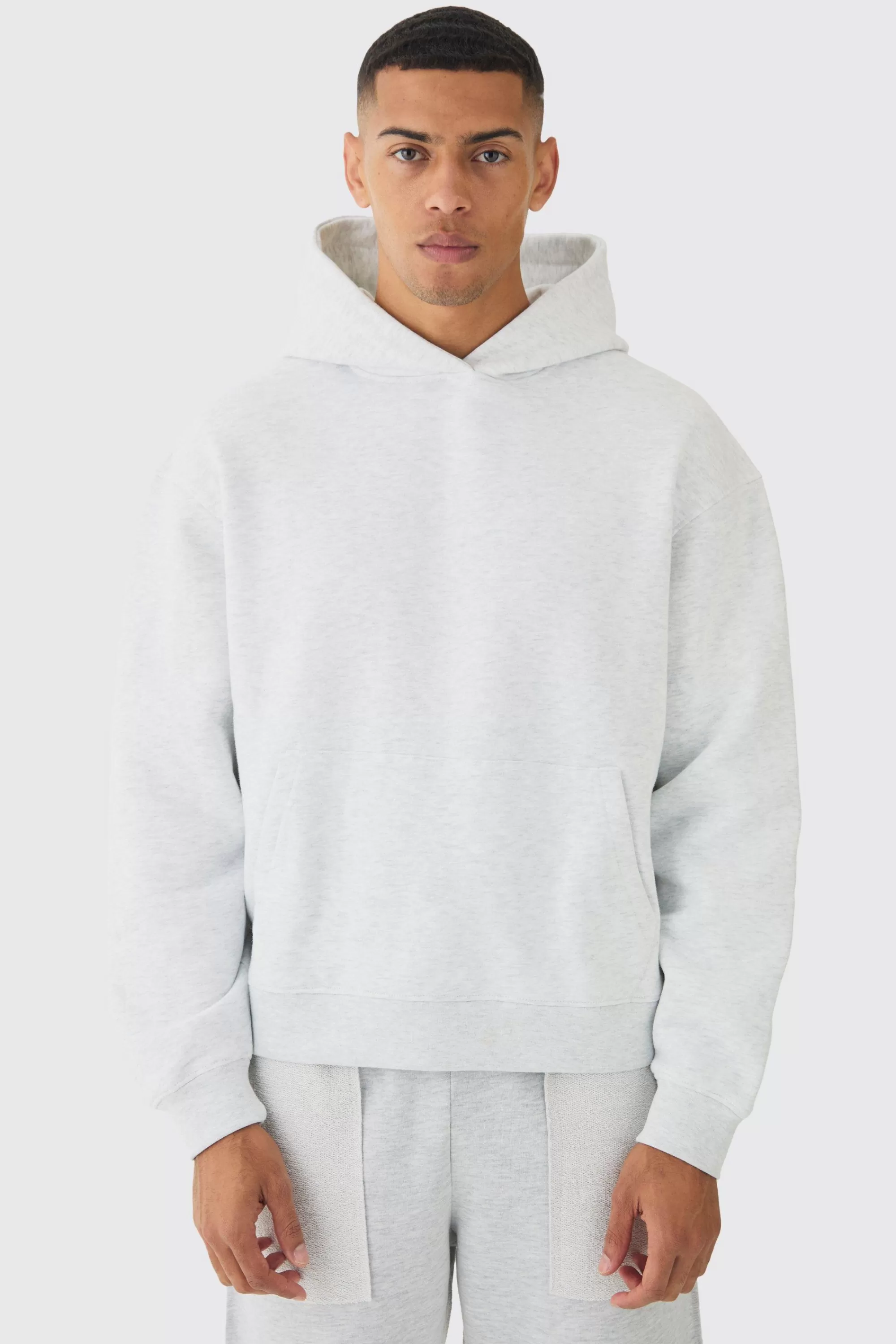 boohooMAN 330GSM Basic Oversized Boxy Hoodie | UK
