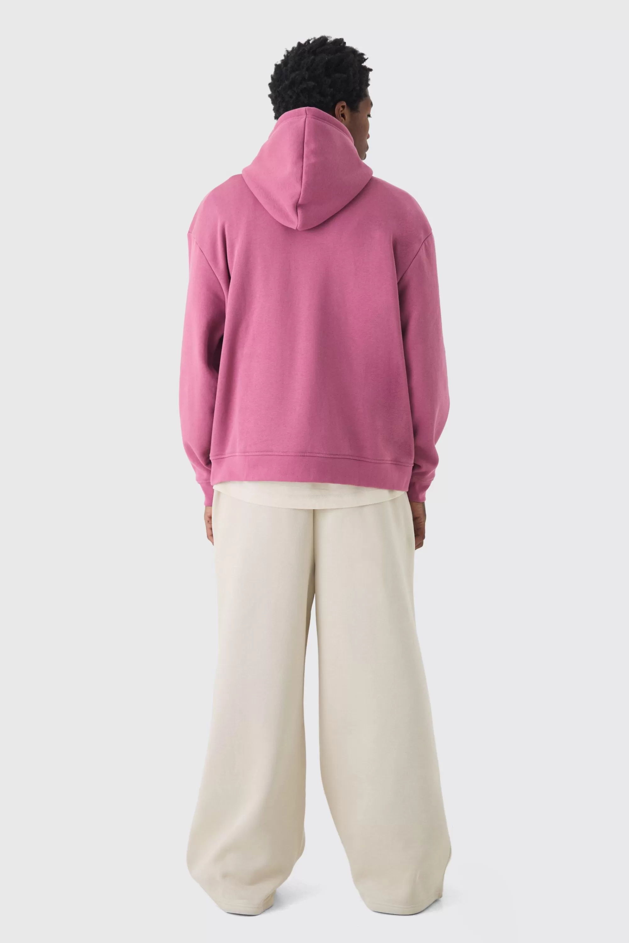 boohooMAN 330GSM Basic Oversized Over The Head Hoodie | UK