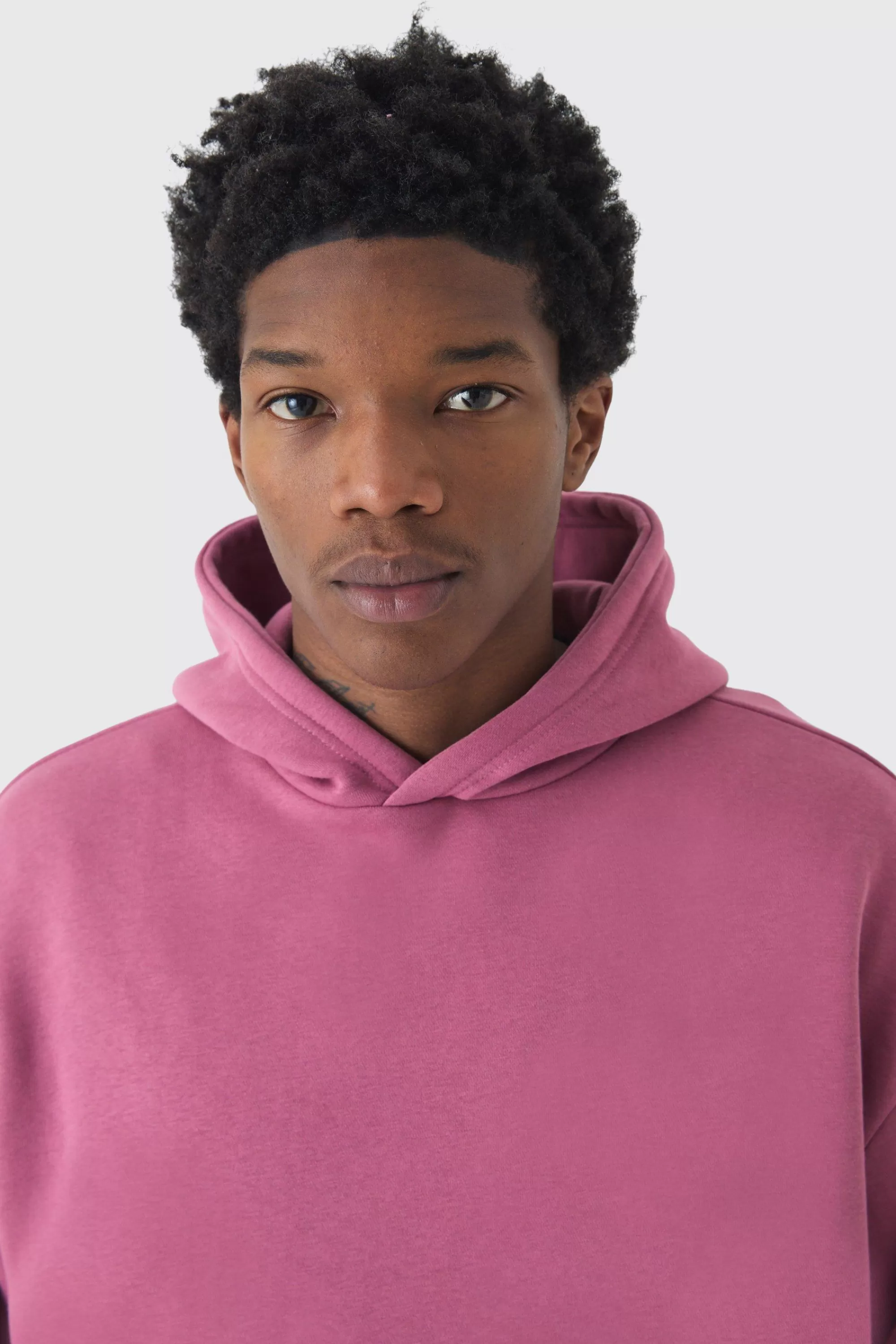 boohooMAN 330GSM Basic Oversized Over The Head Hoodie | UK