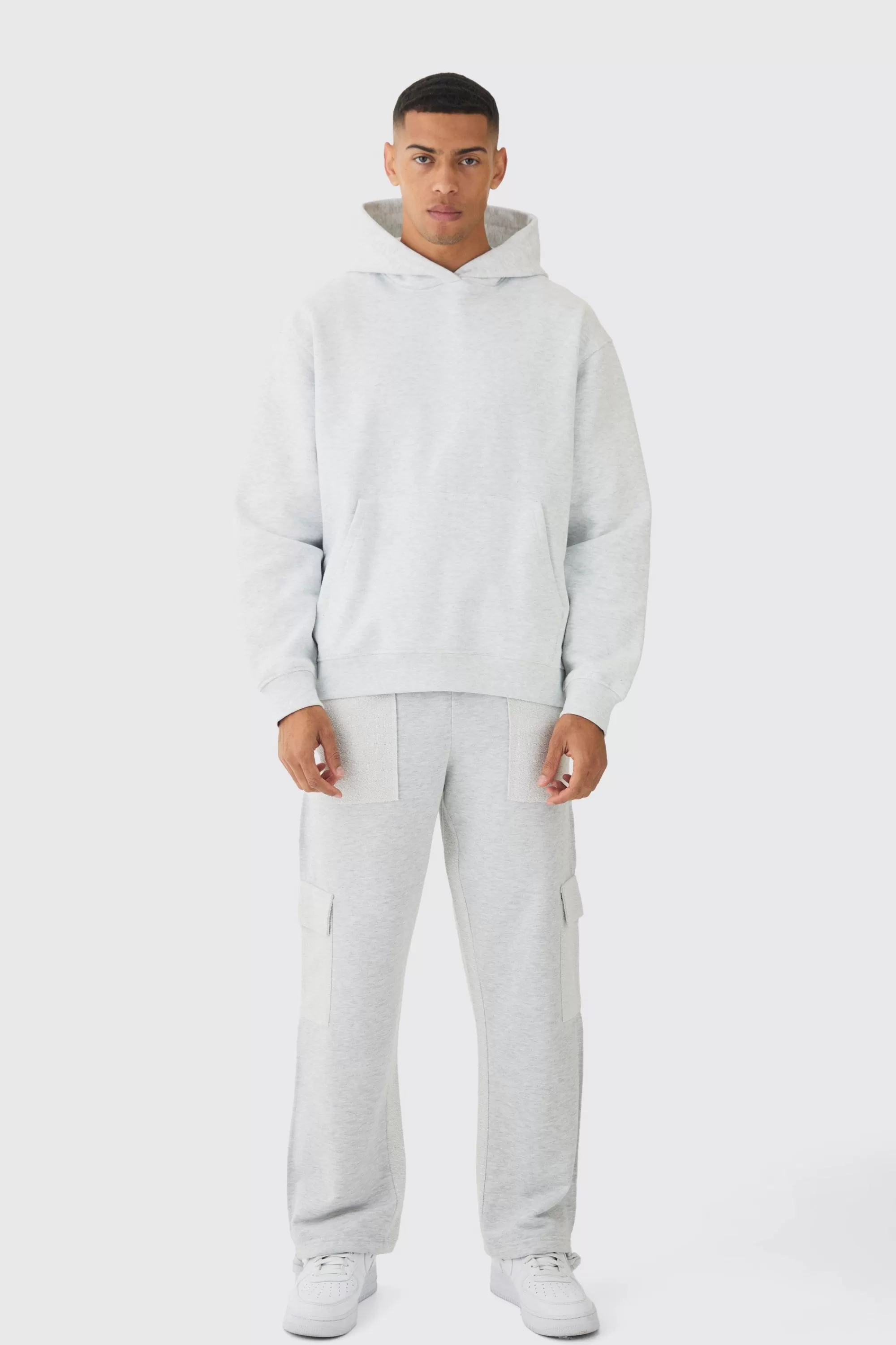 boohooMAN 330GSM Basic Oversized Over The Head Hoodie | UK