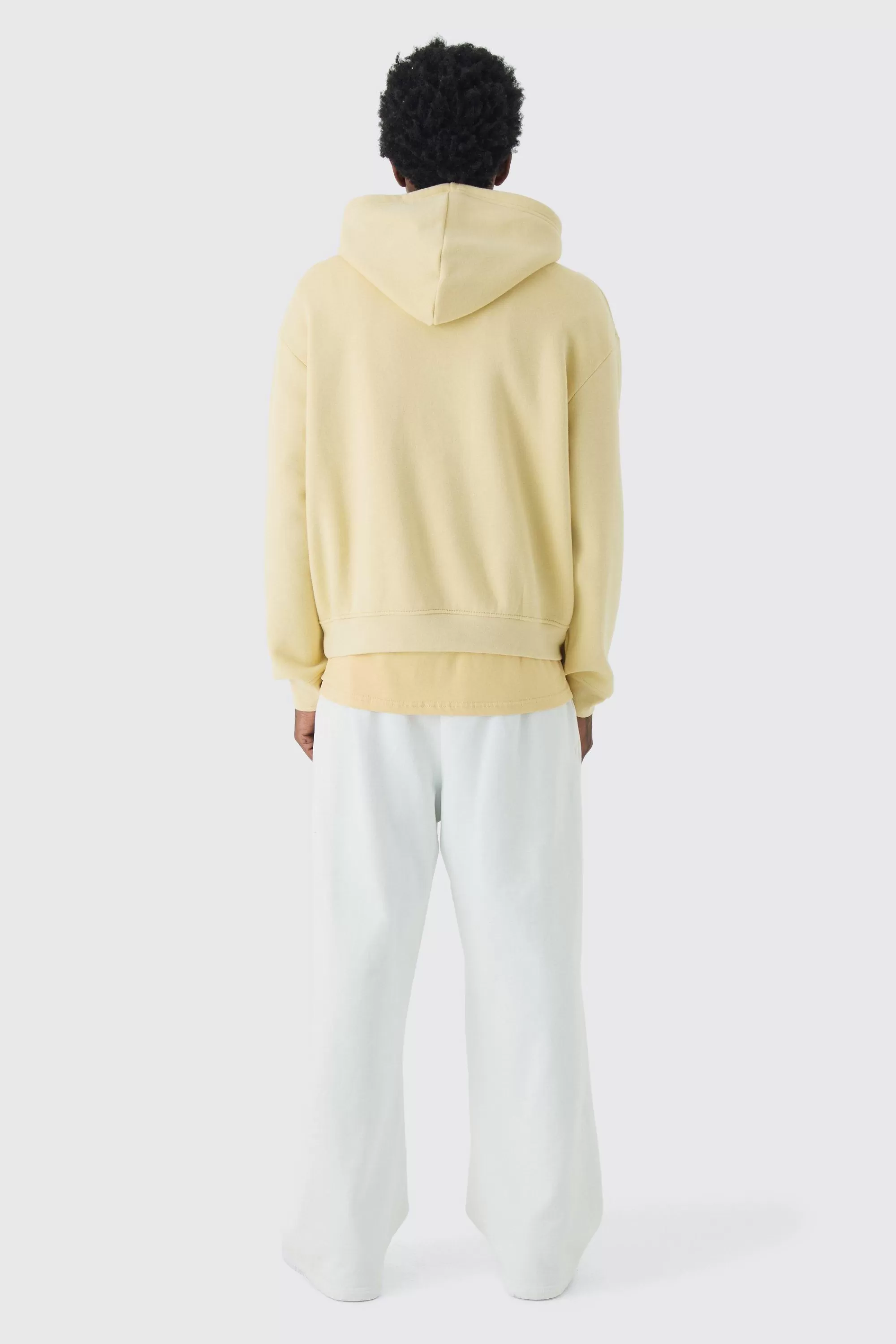 boohooMAN 330GSM Oversized Boxy Basic Hoodie | UK