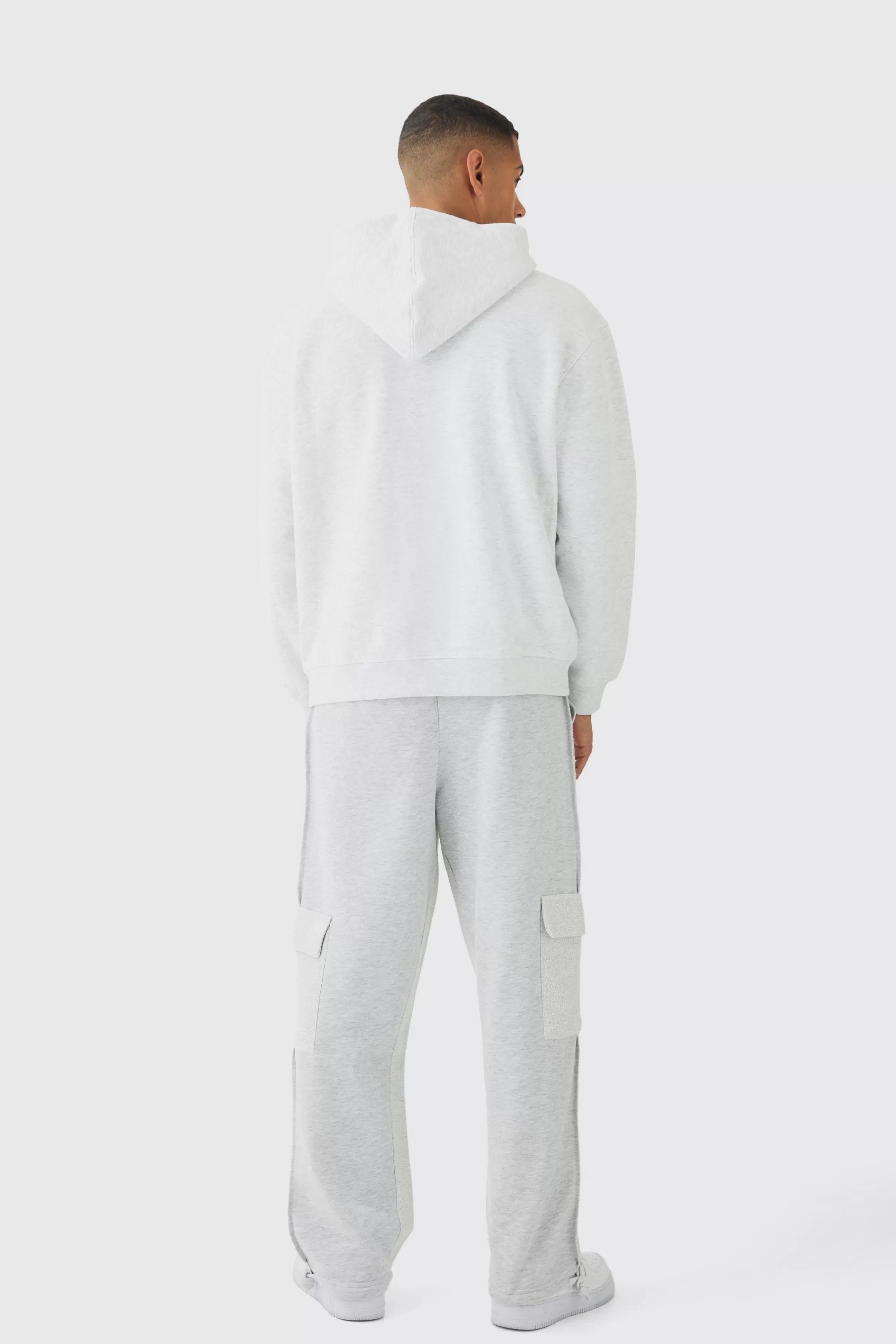 boohooMAN 330GSM Oversized Zip Through Hoodie | UK