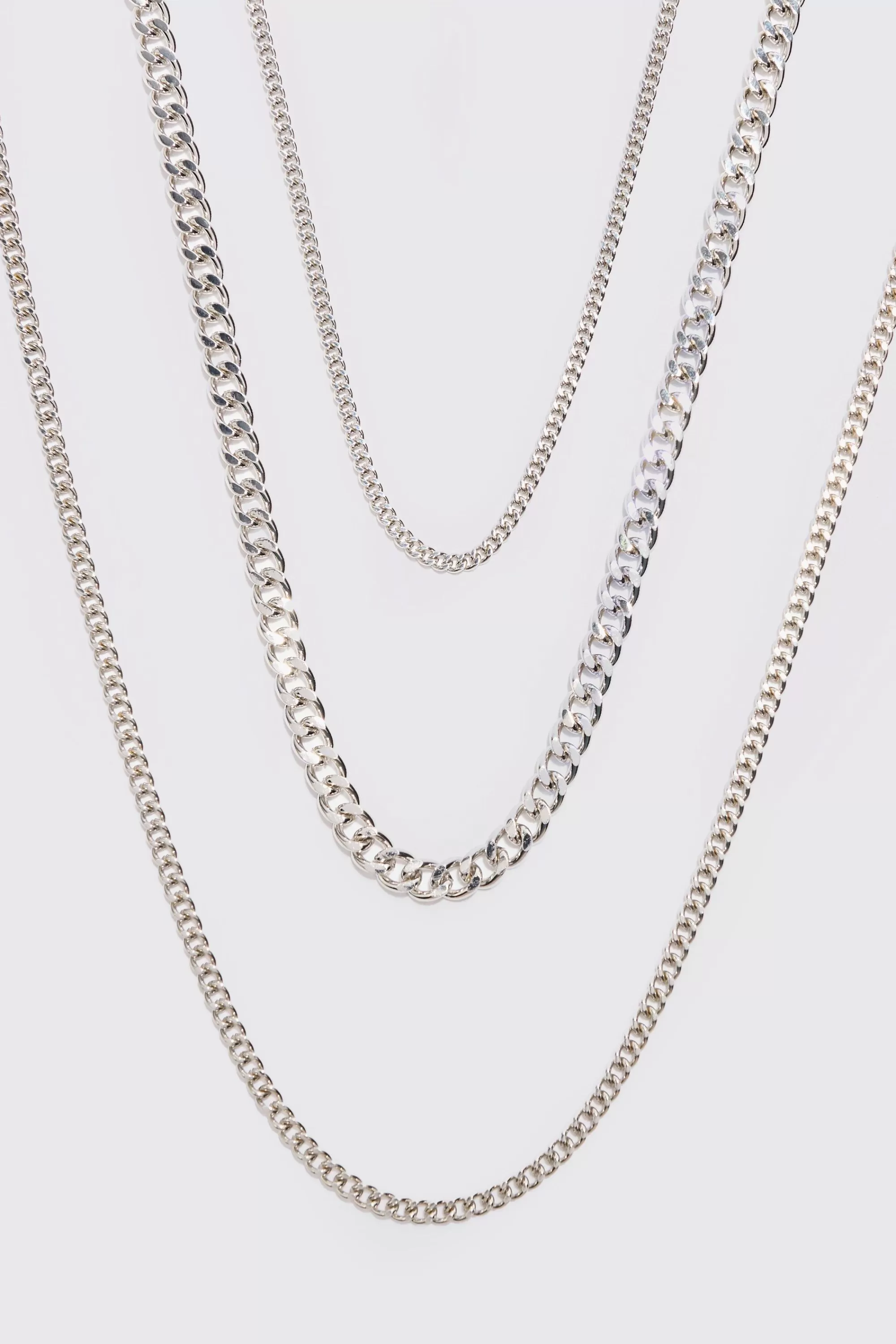 boohooMAN 3 Pack Chain Necklace In | UK