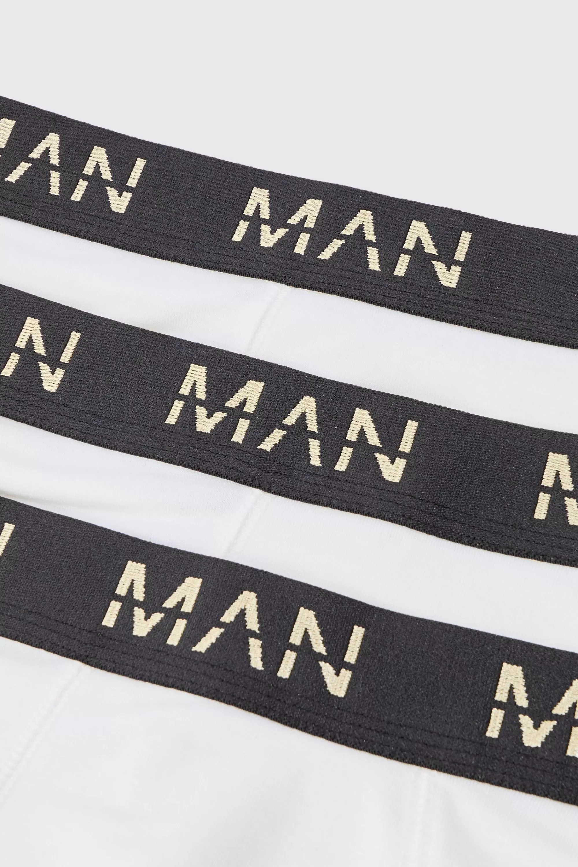 boohooMAN 3 Pack Gold Man Dash Boxers In | UK