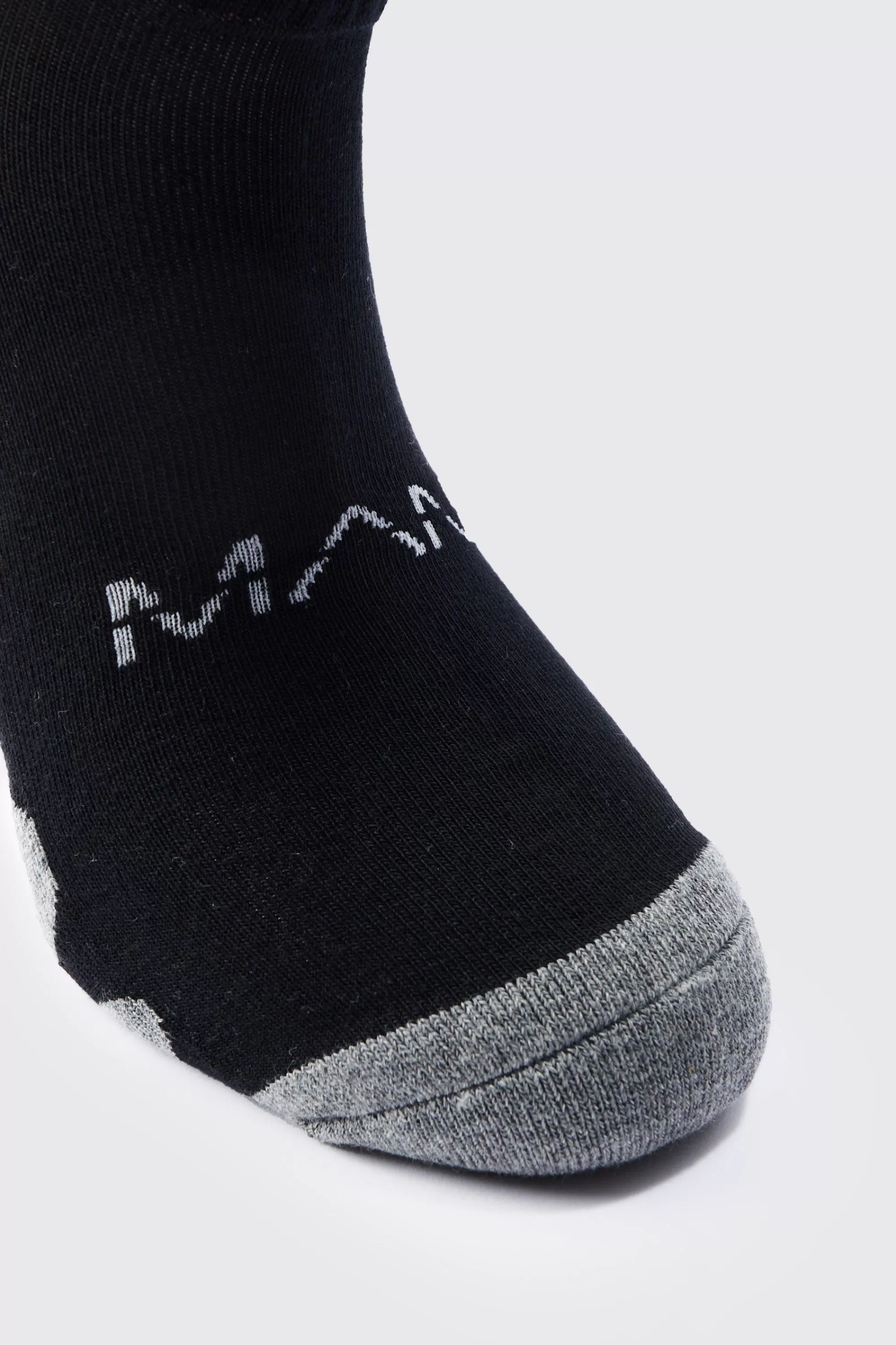 boohooMAN 3 Pack Man Active Gym Cushioned Trainer Sock | UK