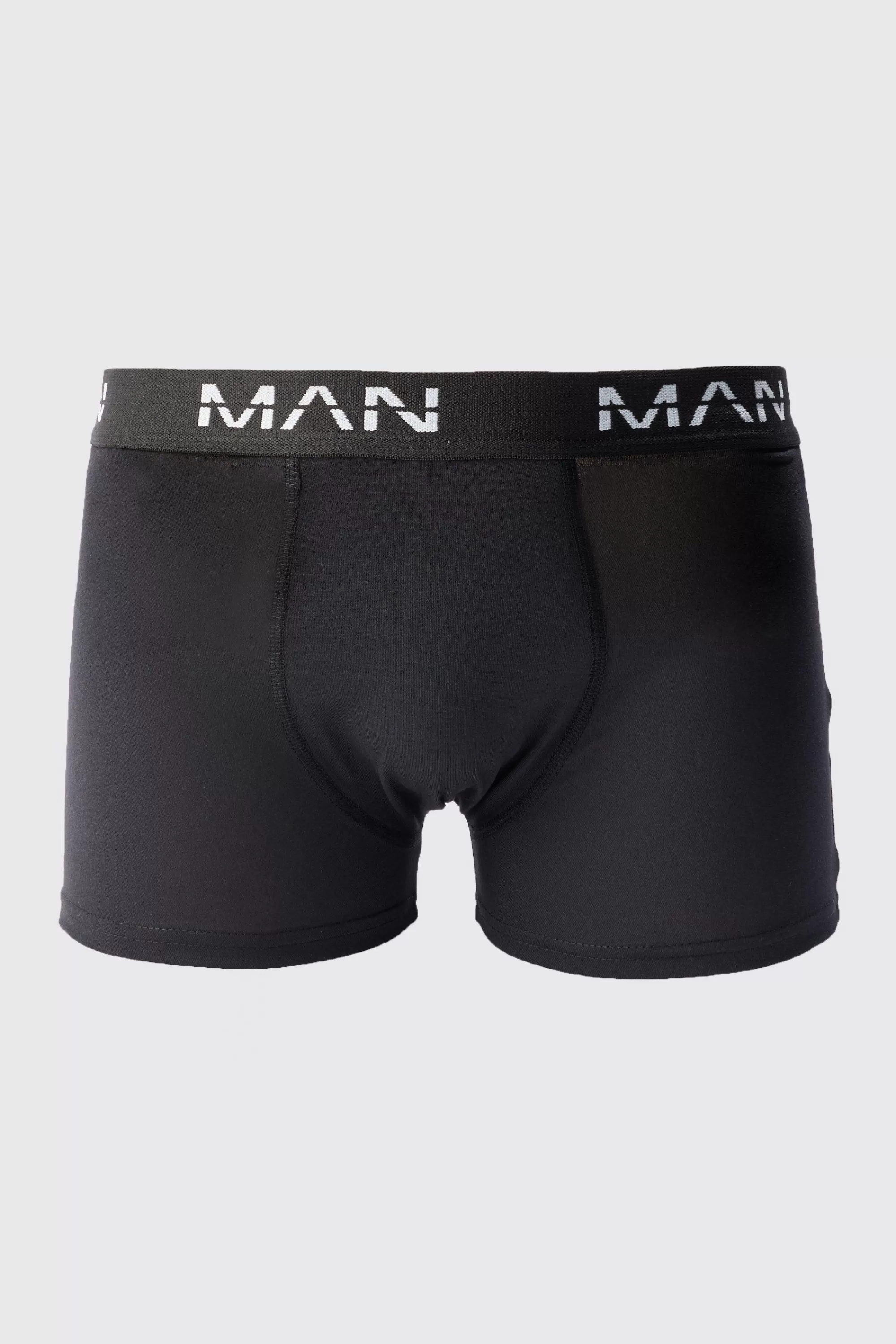 boohooMAN 3 Pack Man Dash Mid Length Trunks | UK
