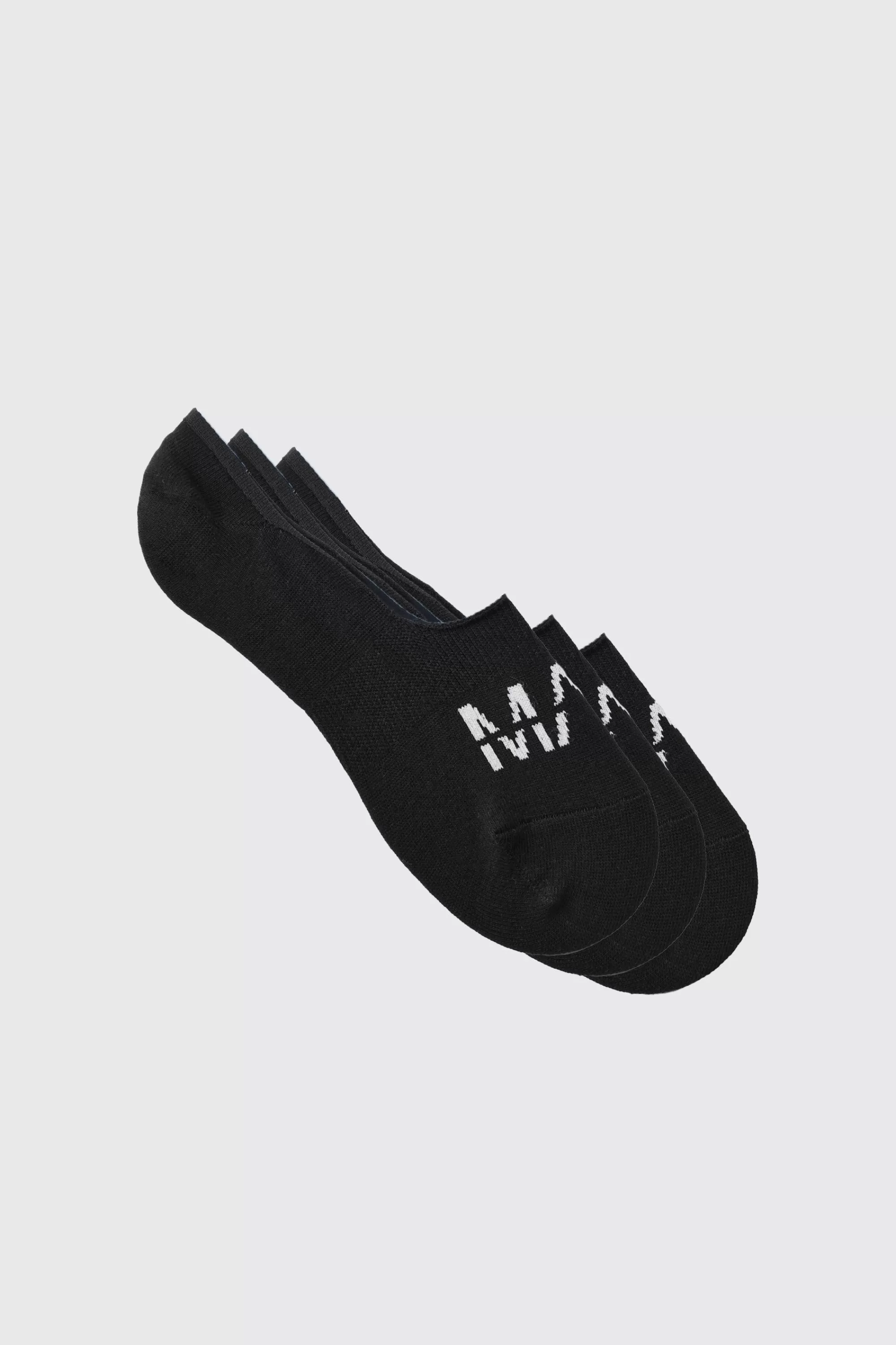 boohooMAN 3 Pack Man Invisible Socks | UK