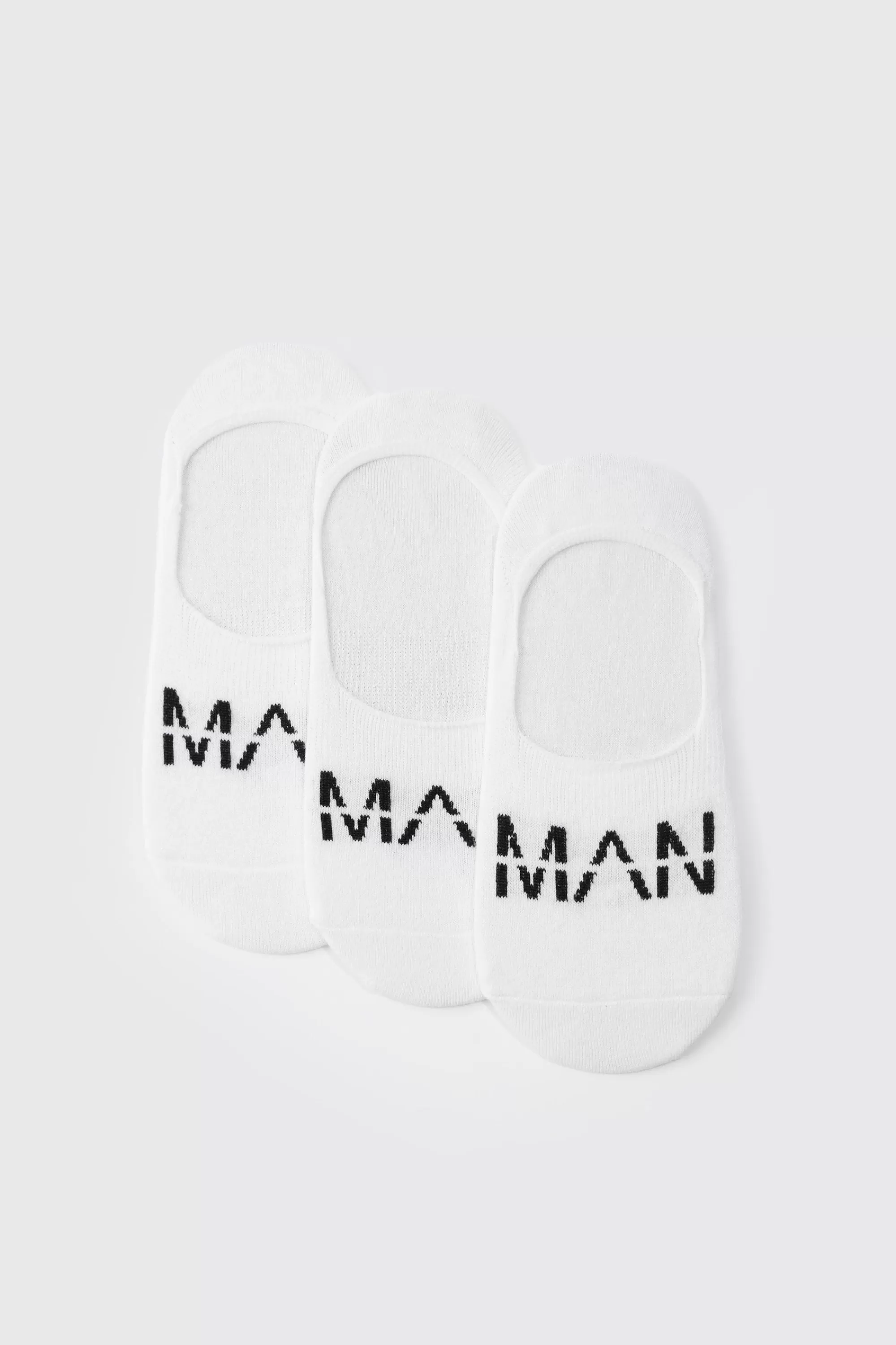 boohooMAN 3 Pack Man Invisible Socks | UK