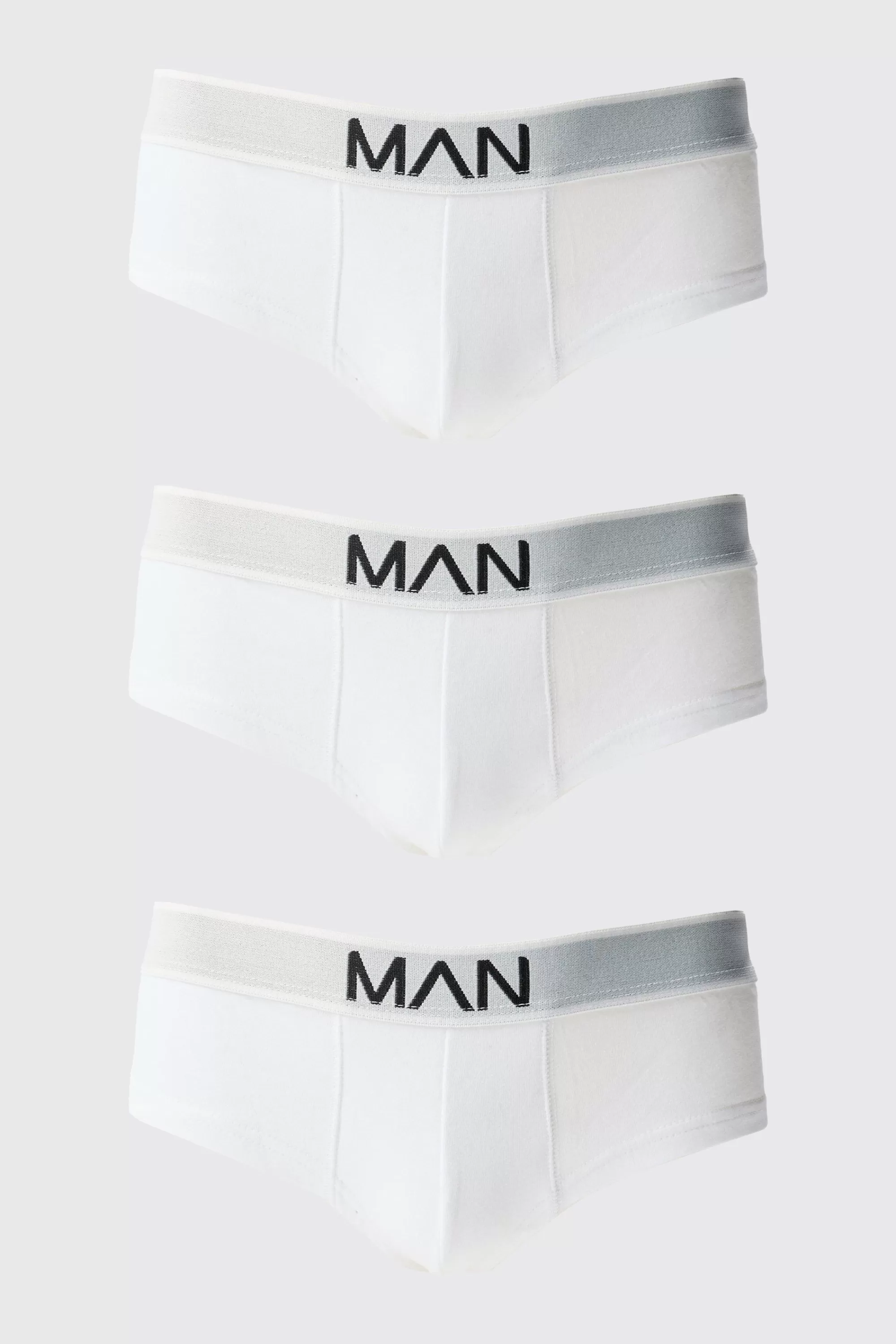 boohooMAN 3 Pack Man Logo Briefs | UK