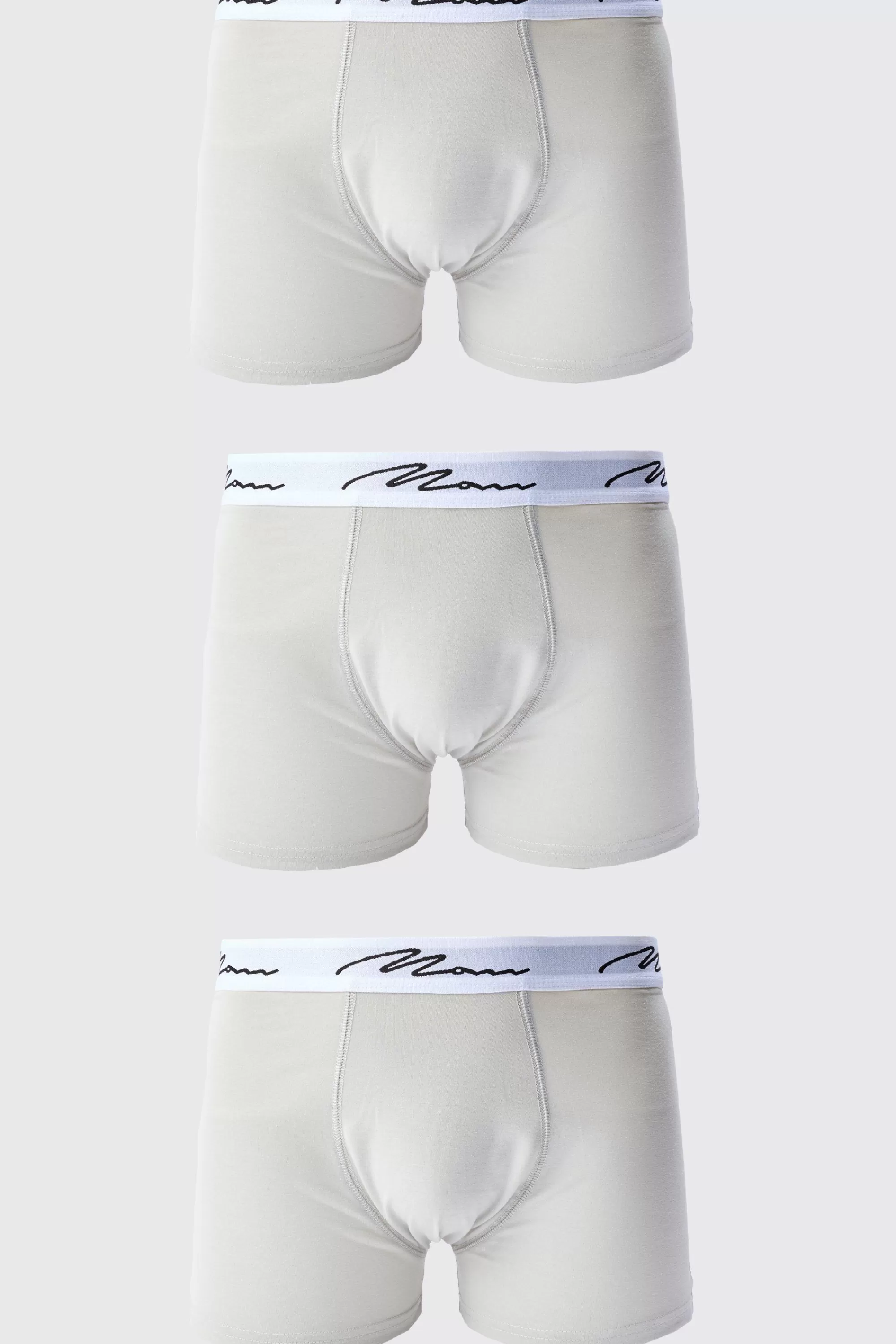boohooMAN 3 Pack Man Script Trunk | UK