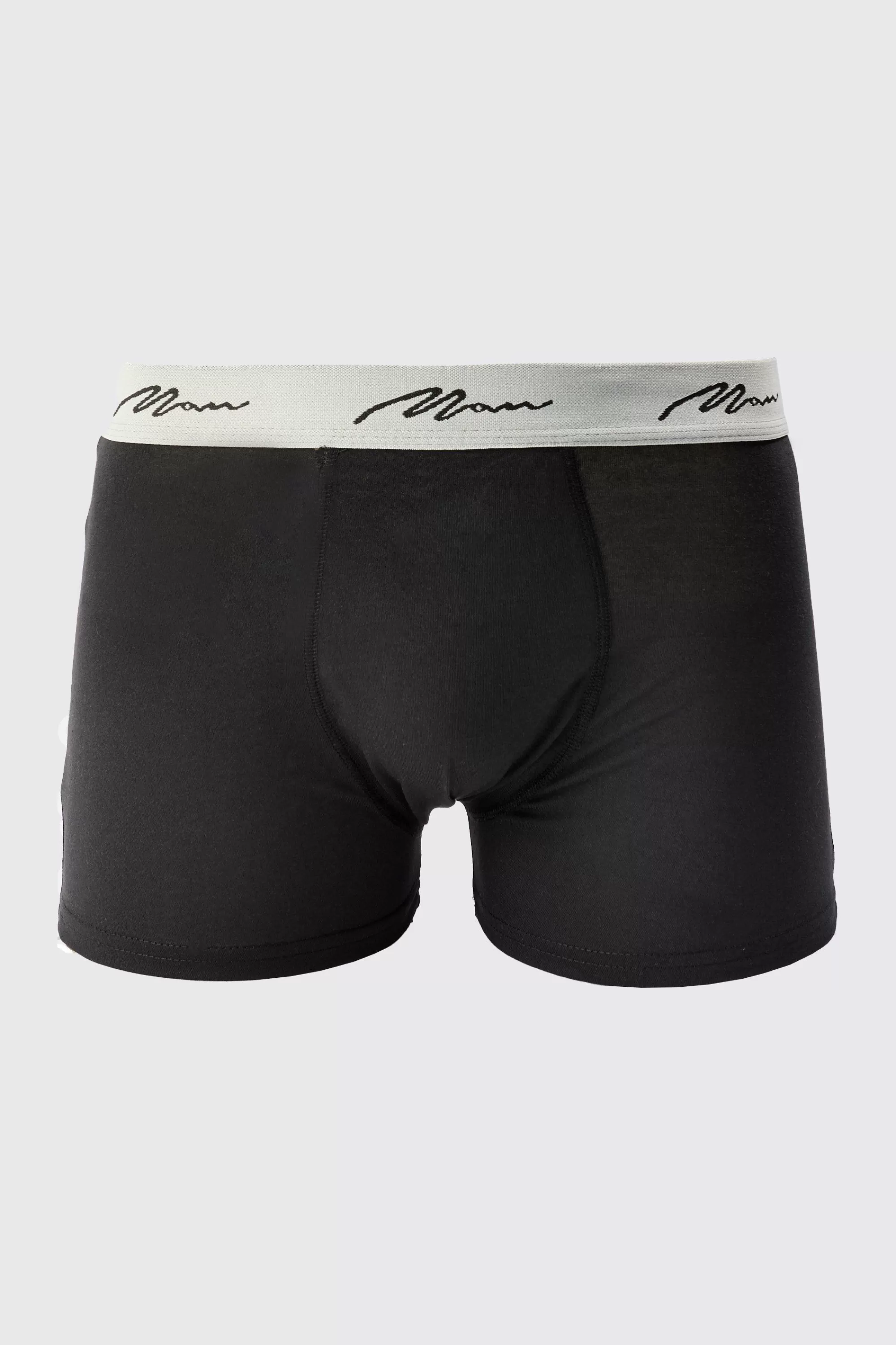 boohooMAN 3 Pack Man Signature Check Printed Boxers | UK