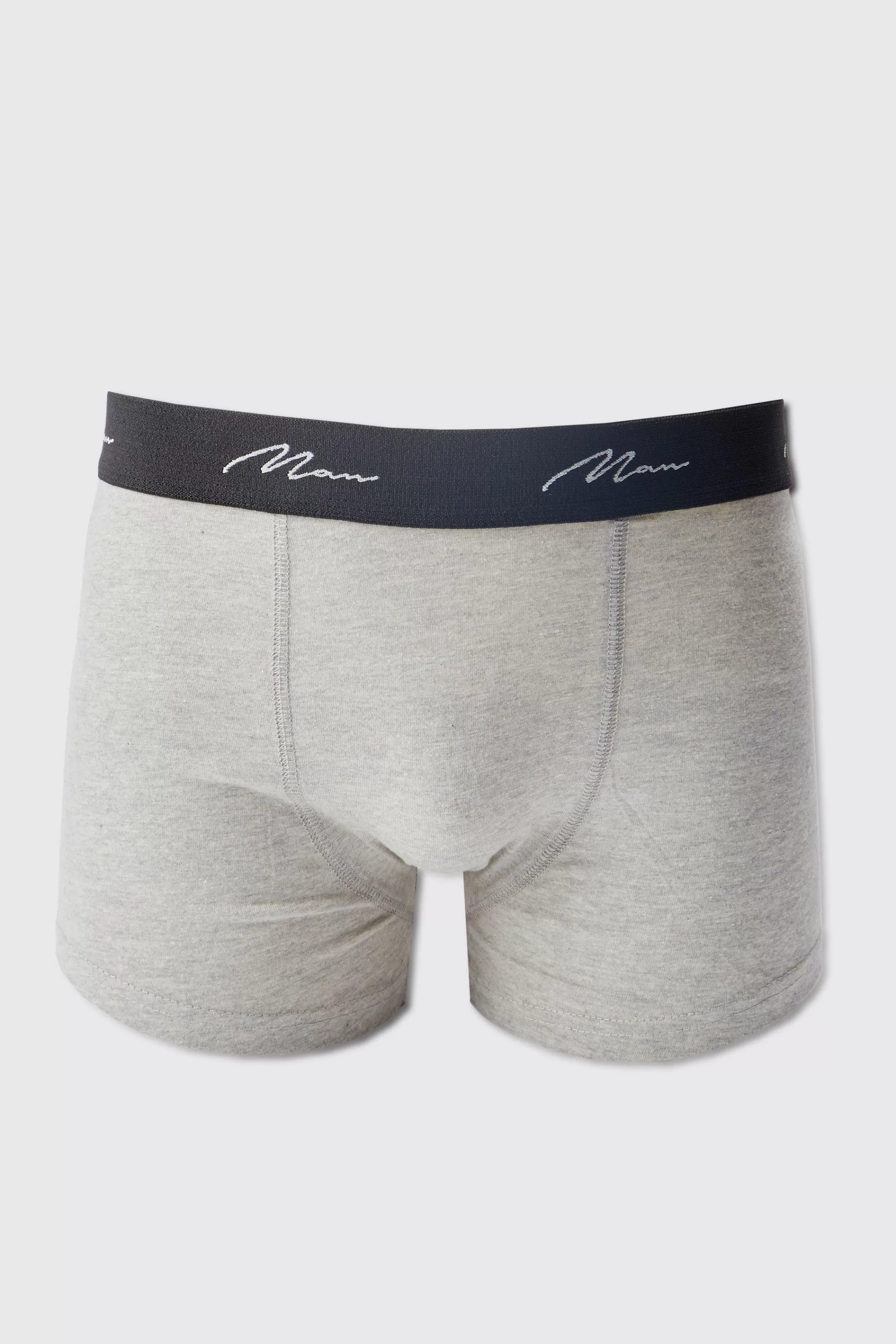 boohooMAN 3 Pack Man Signature Mixed Colour Trunks | UK