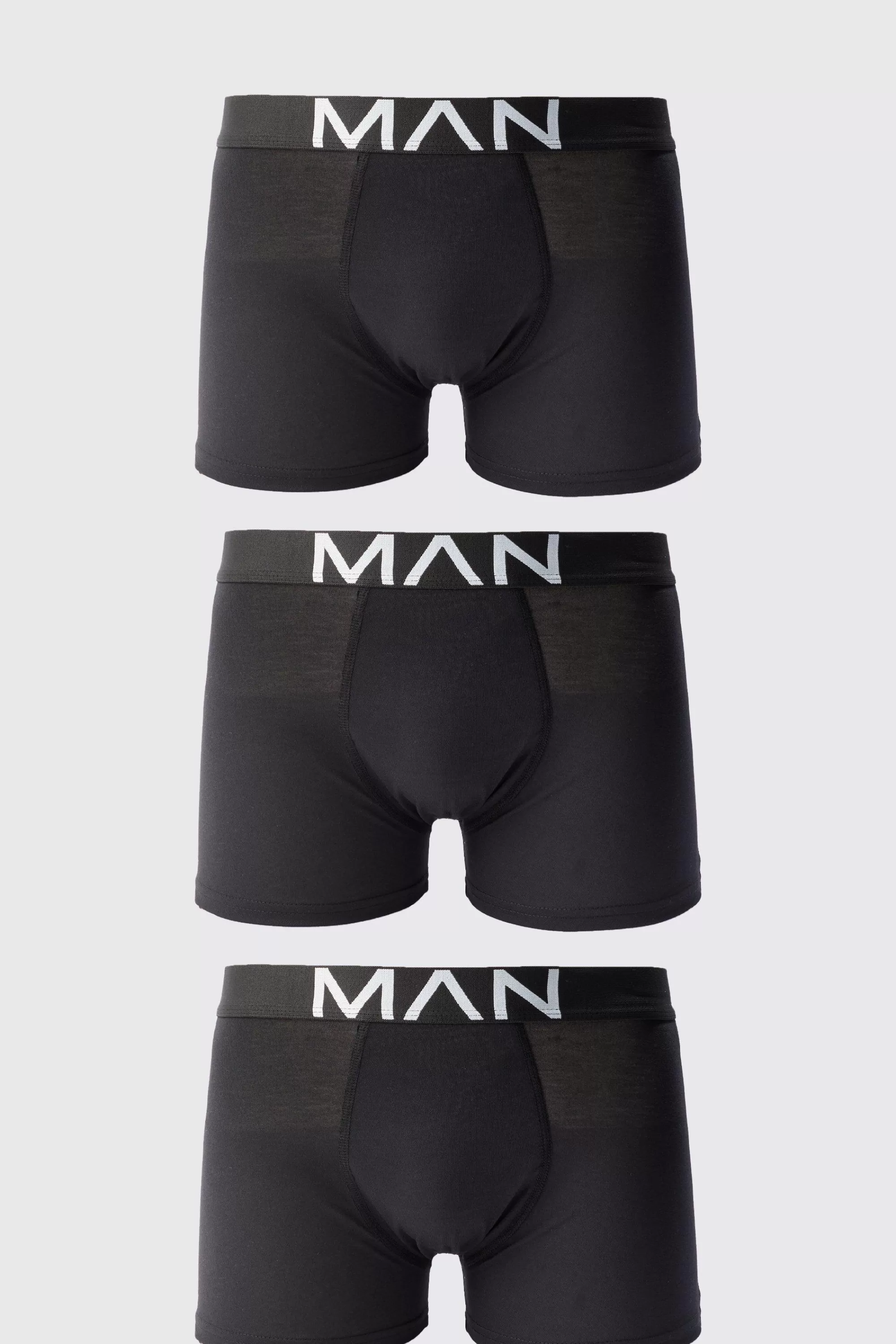boohooMAN 3 Pack Man Trunks | UK