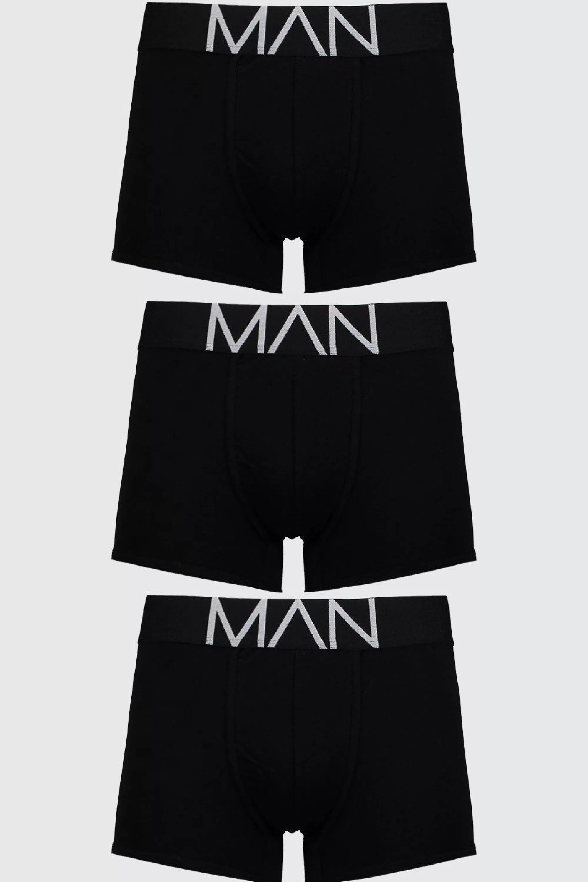 boohooMAN 3 Pack MAN Trunks | UK