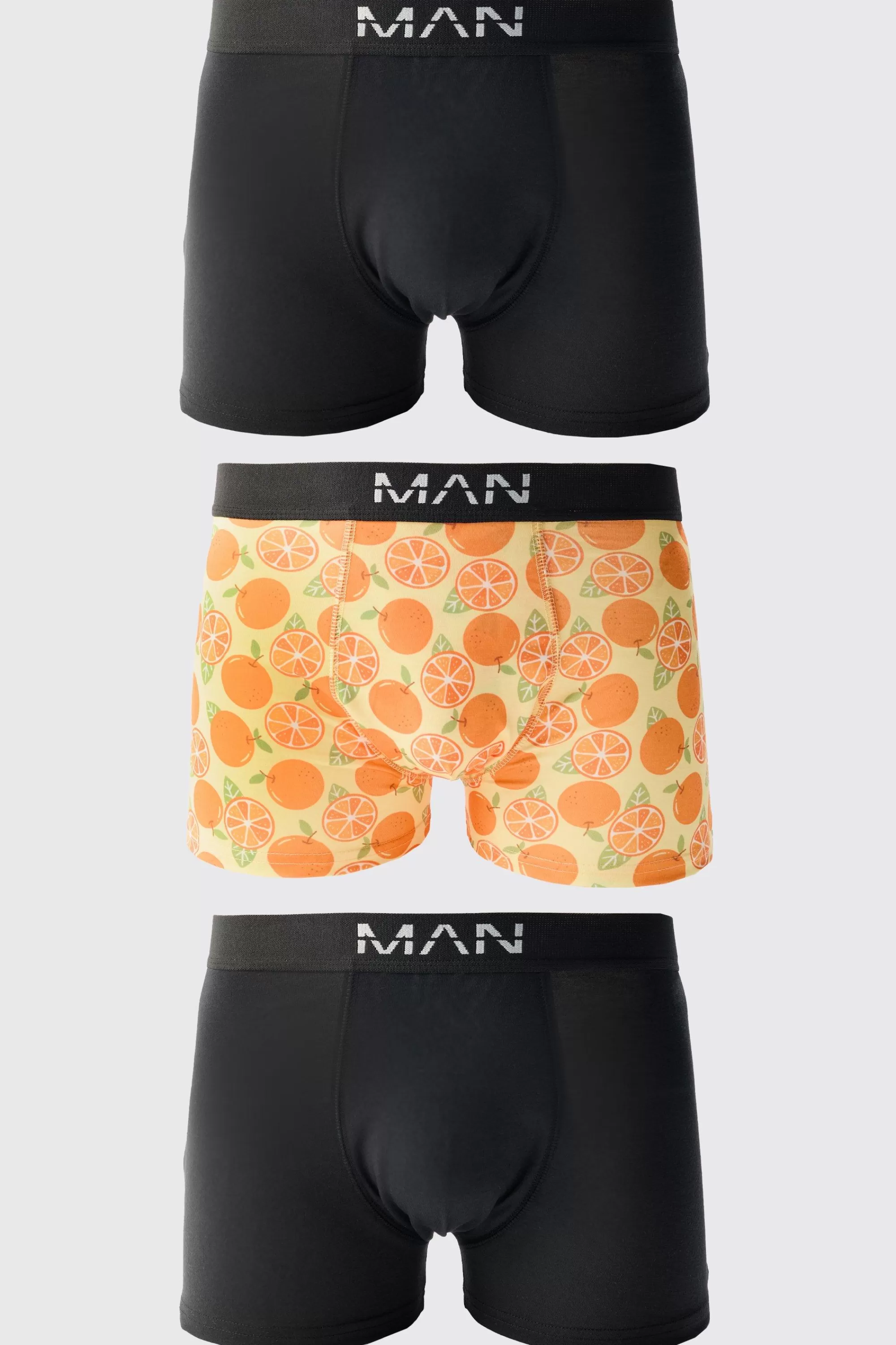 boohooMAN 3 Pack Print Boxers | UK