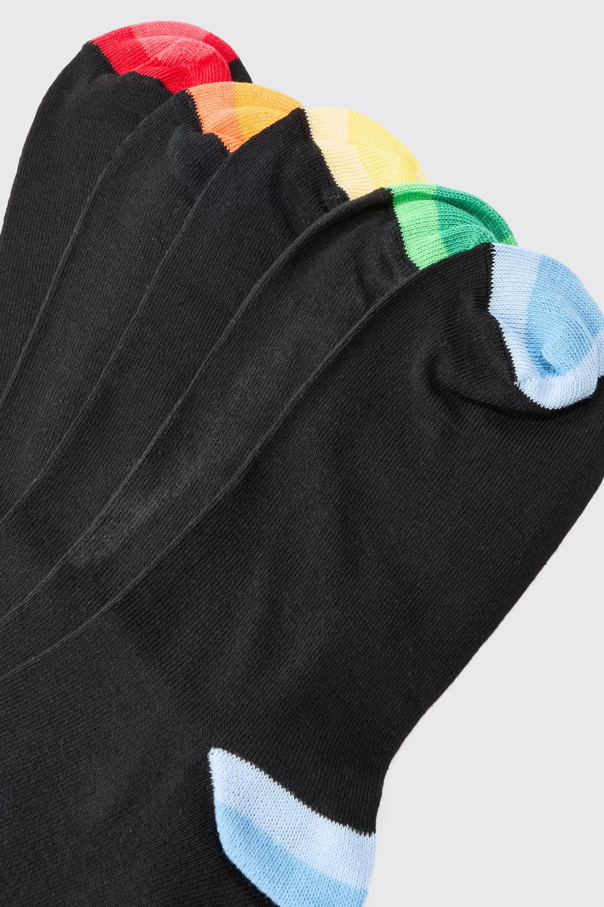 boohooMAN 5 Pack Contrast Socks | UK