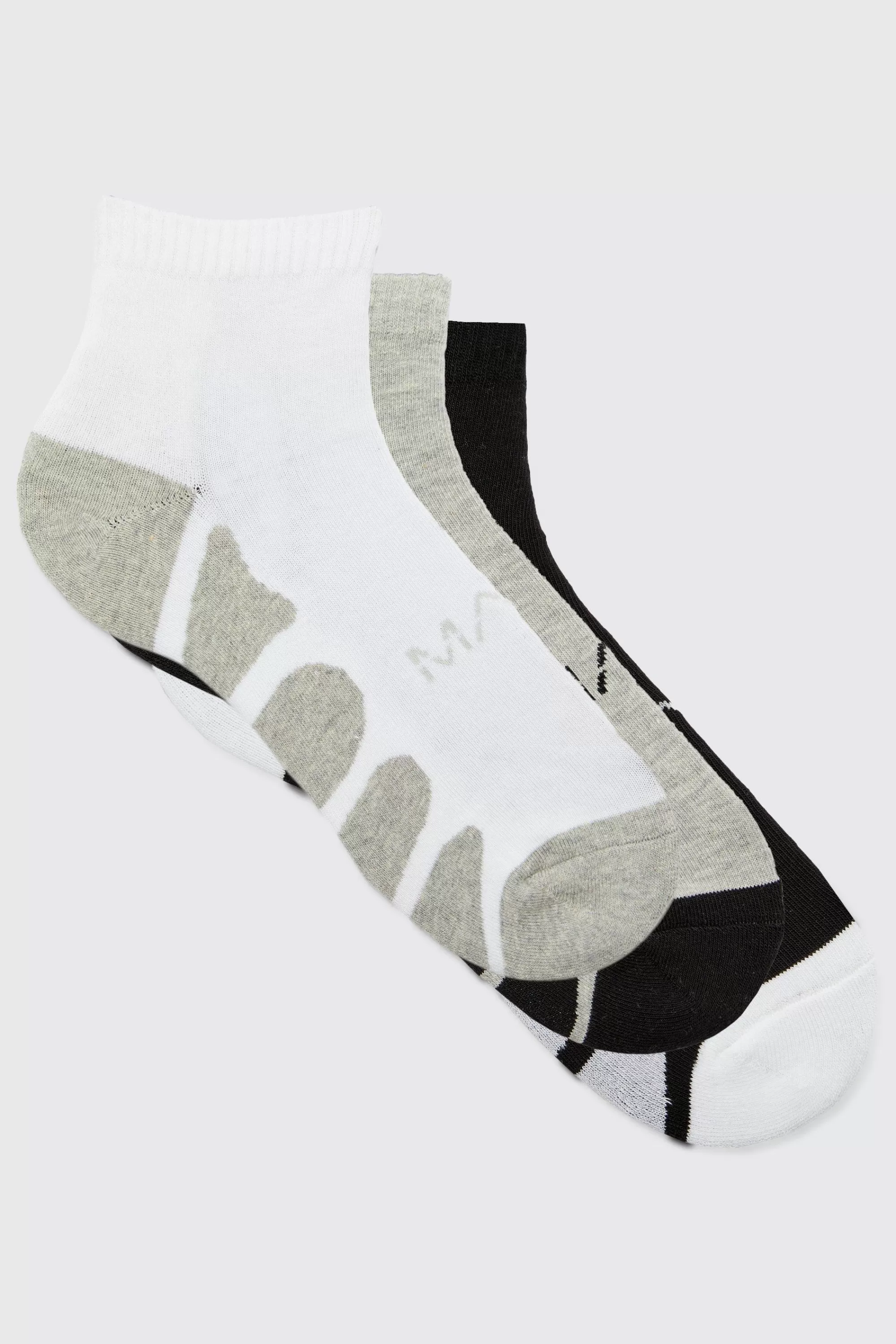 boohooMAN 5 Pack Man Dash Activewear Ankle Socks | UK