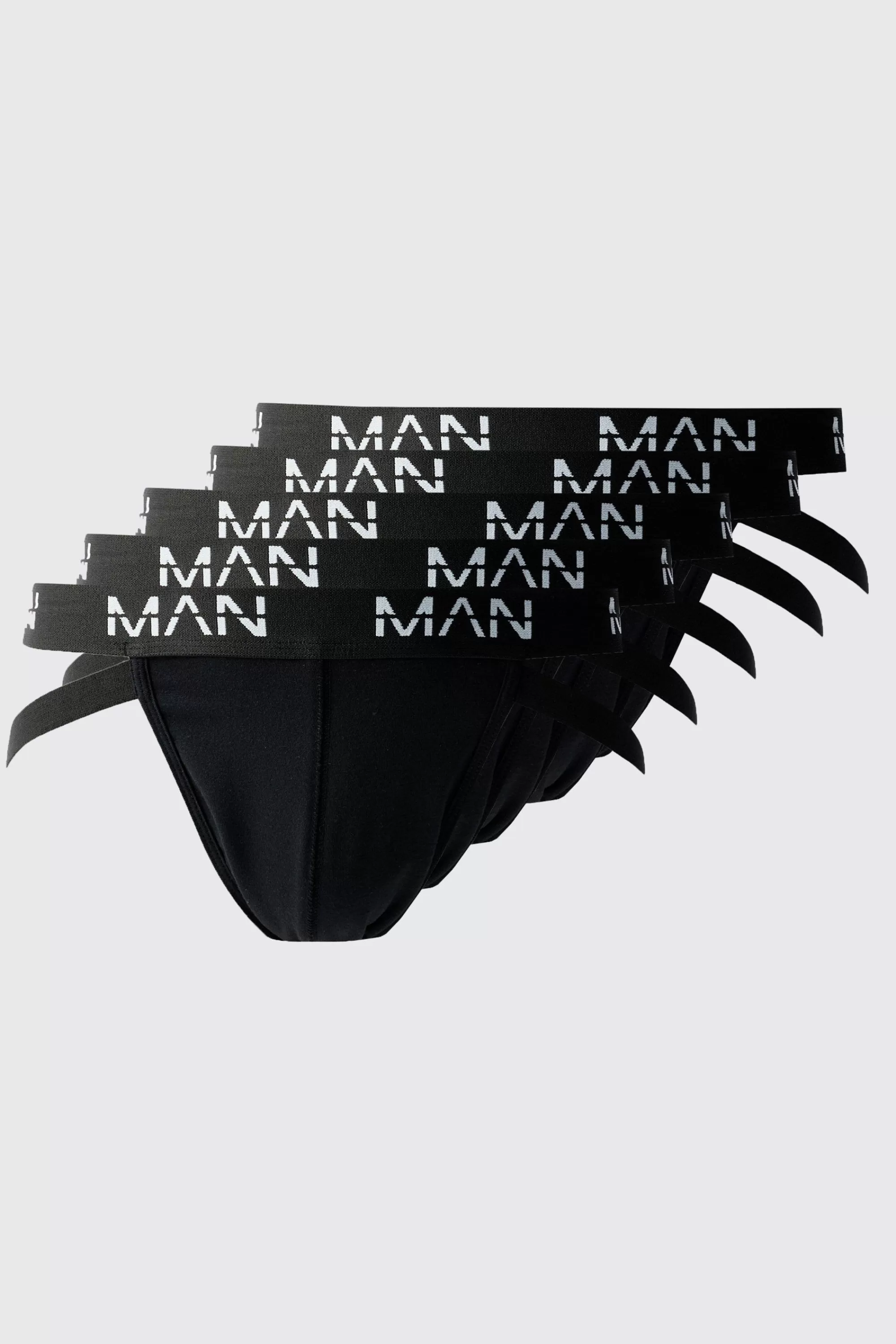 boohooMAN 5 Pack Man Dash Jock Strap In | UK