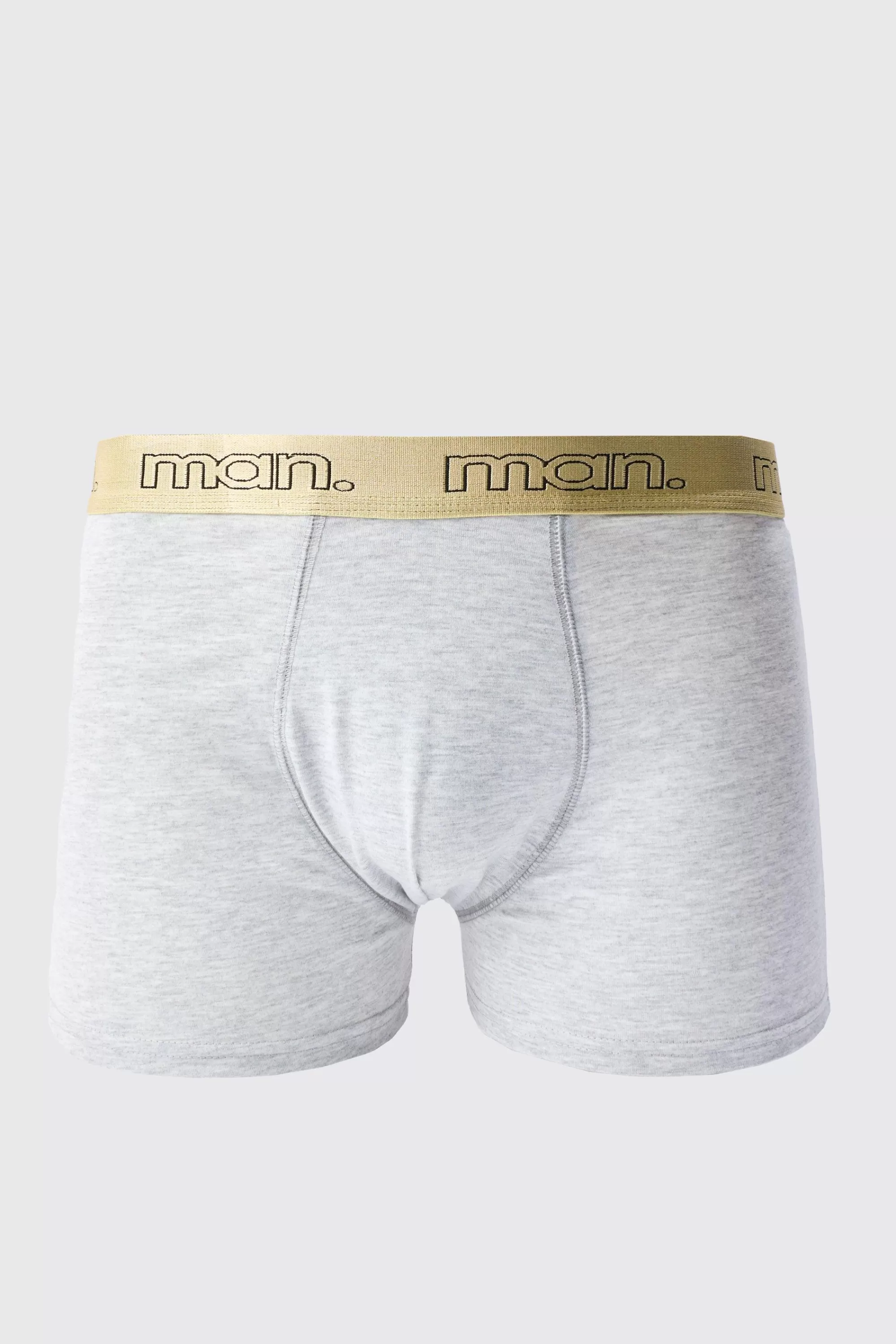 boohooMAN 5 Pack Man Gold Waistband Boxers | UK