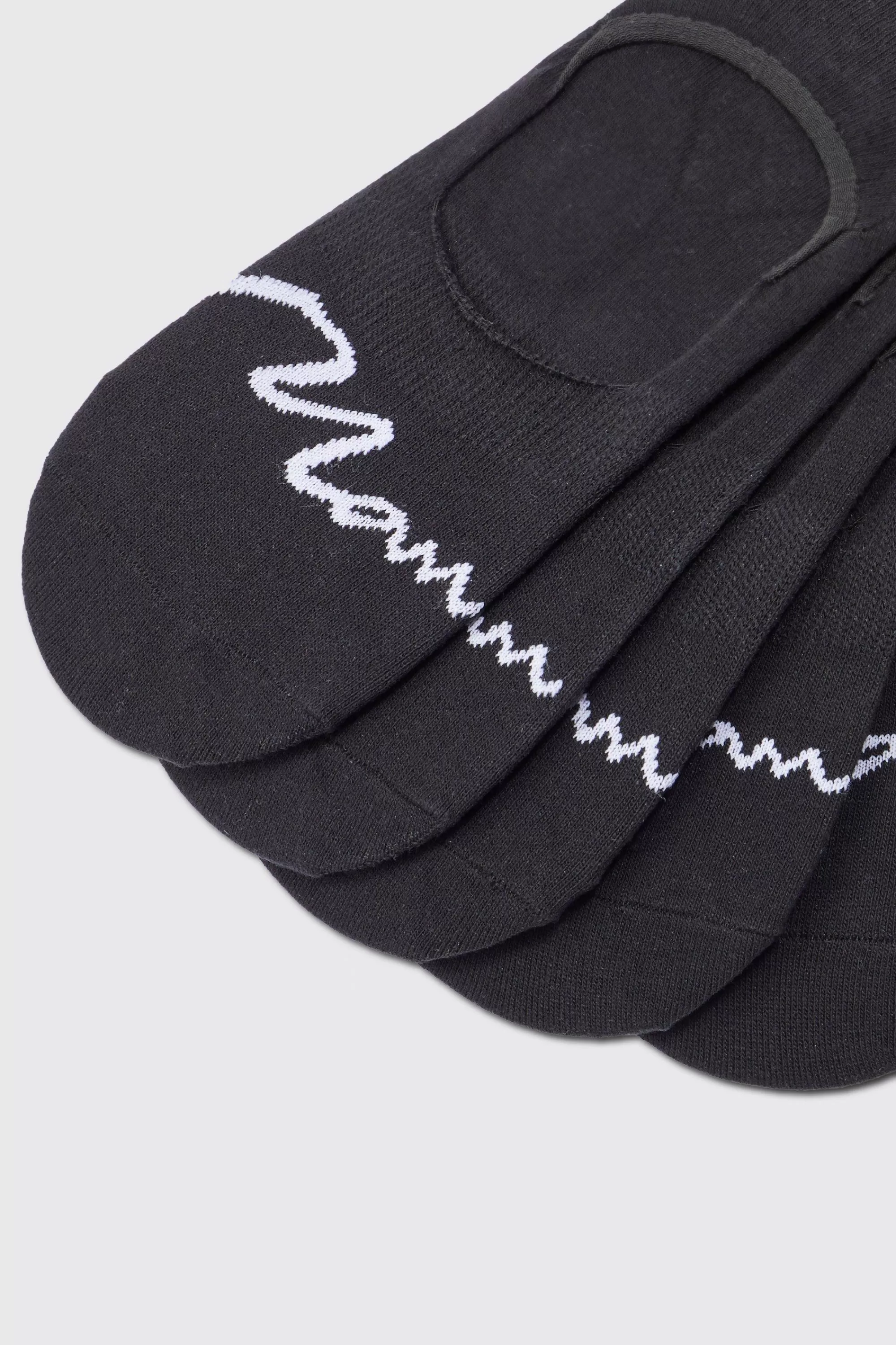 boohooMAN 5 Pack Man Signature Invisible Socks | UK
