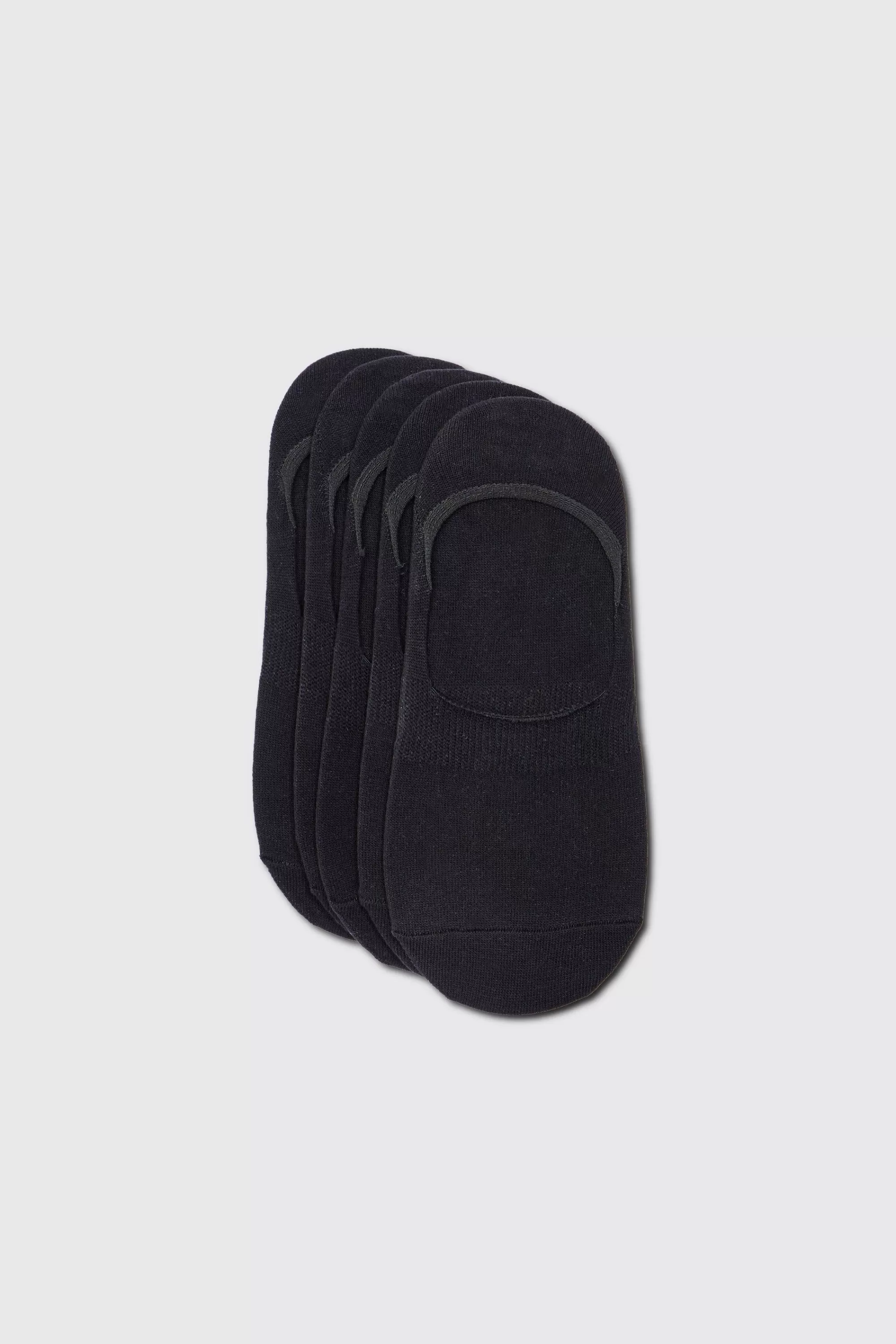 boohooMAN 5 Pack Plain Invisible Socks | UK