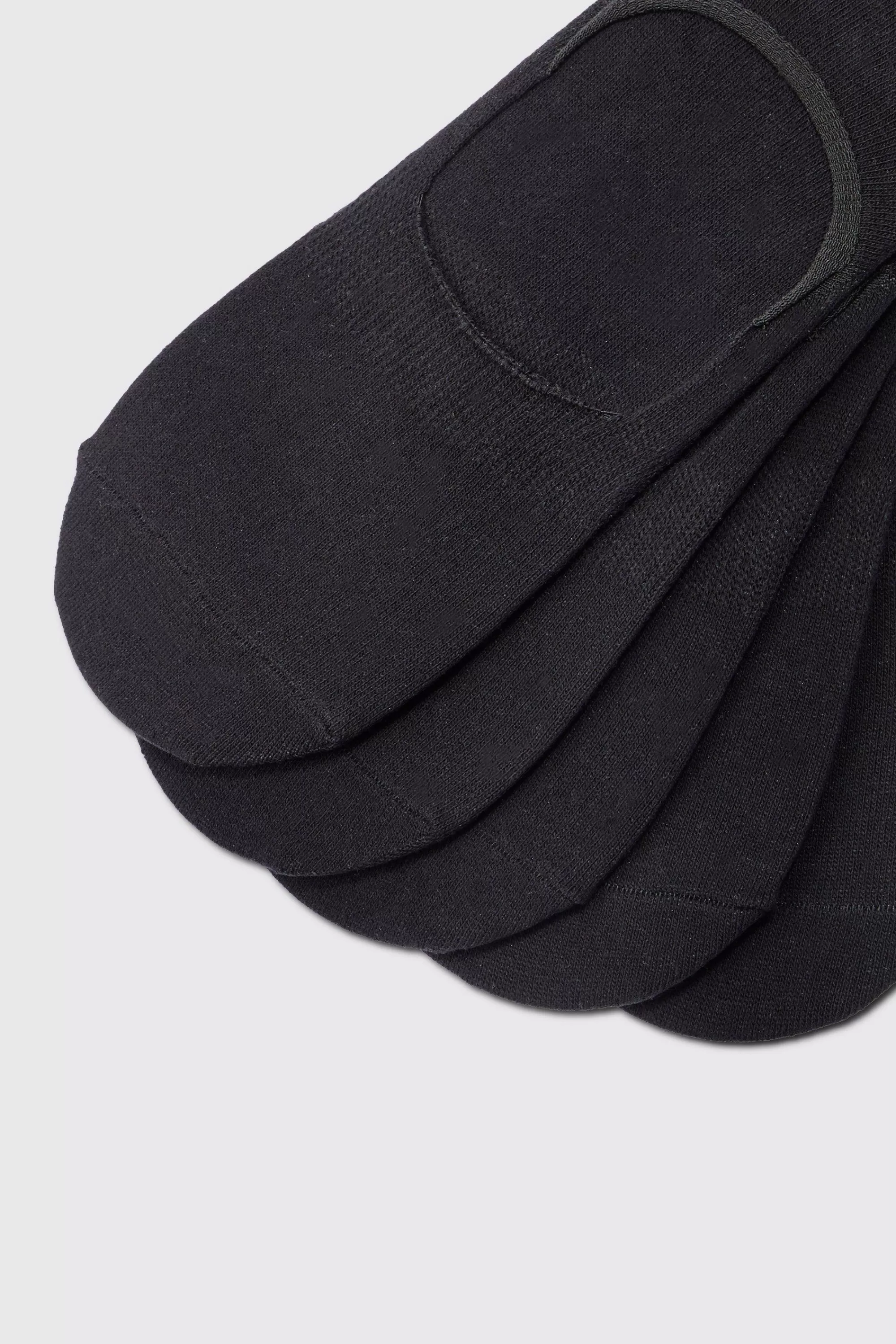 boohooMAN 5 Pack Plain Invisible Socks | UK