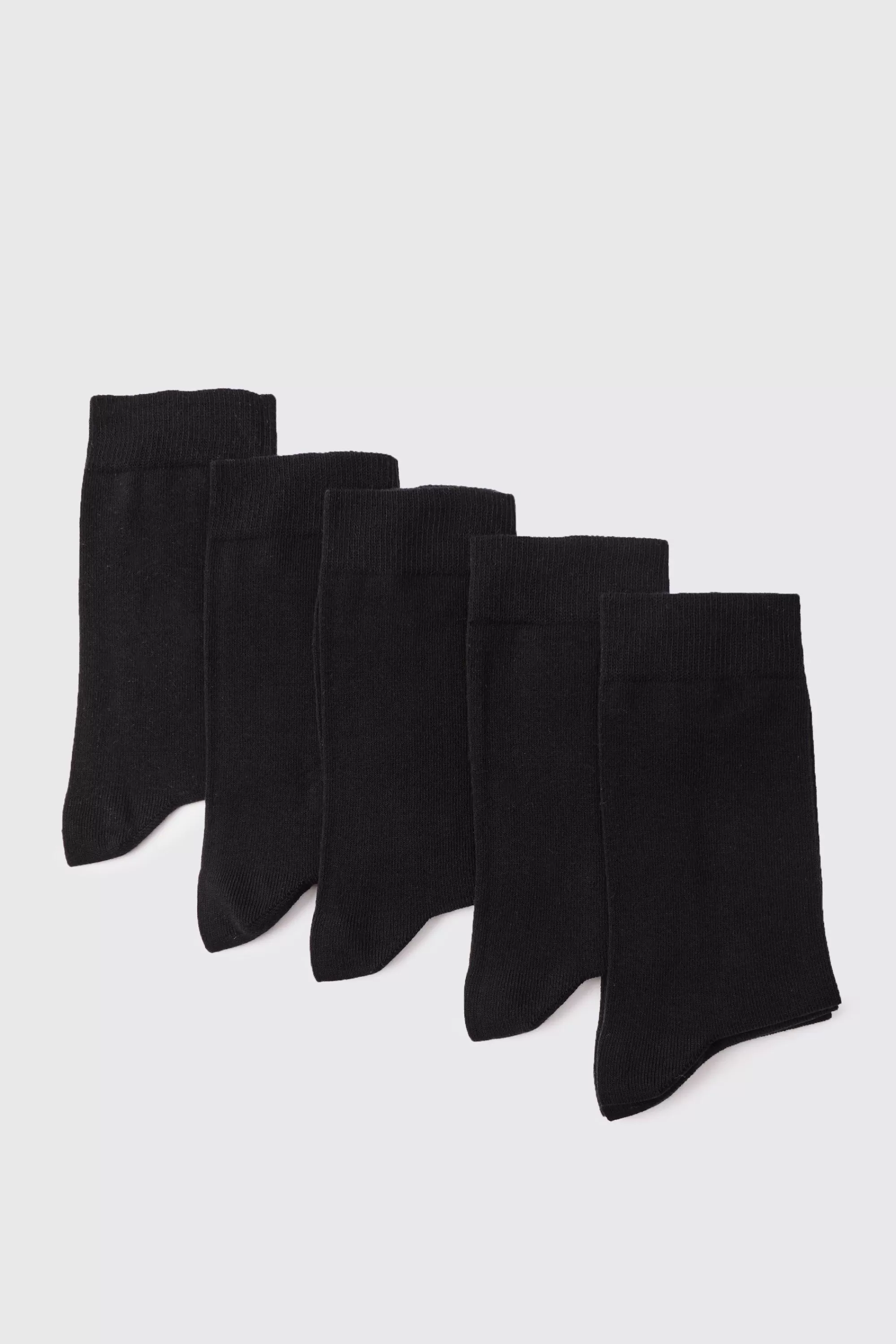 boohooMAN 5 Pack Plain Socks | UK