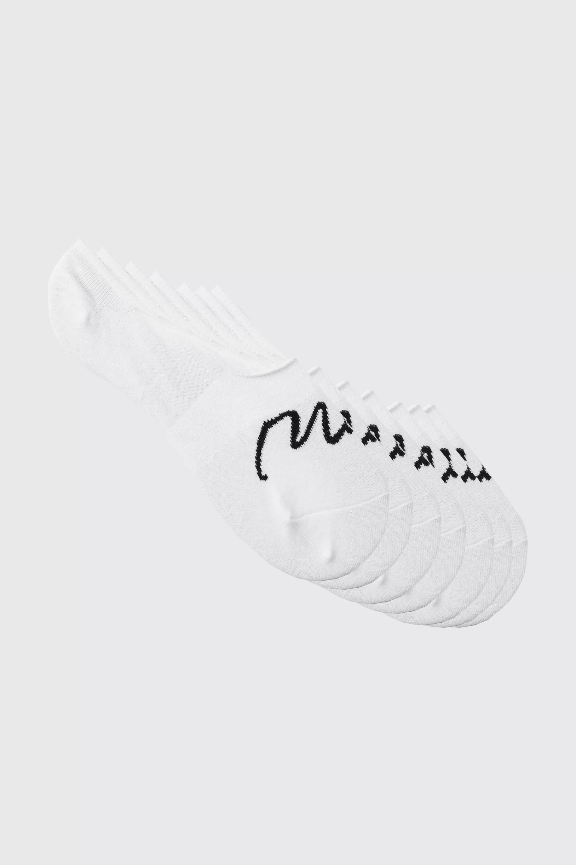 boohooMAN 7 Pack Man Signature Invisible Socks | UK