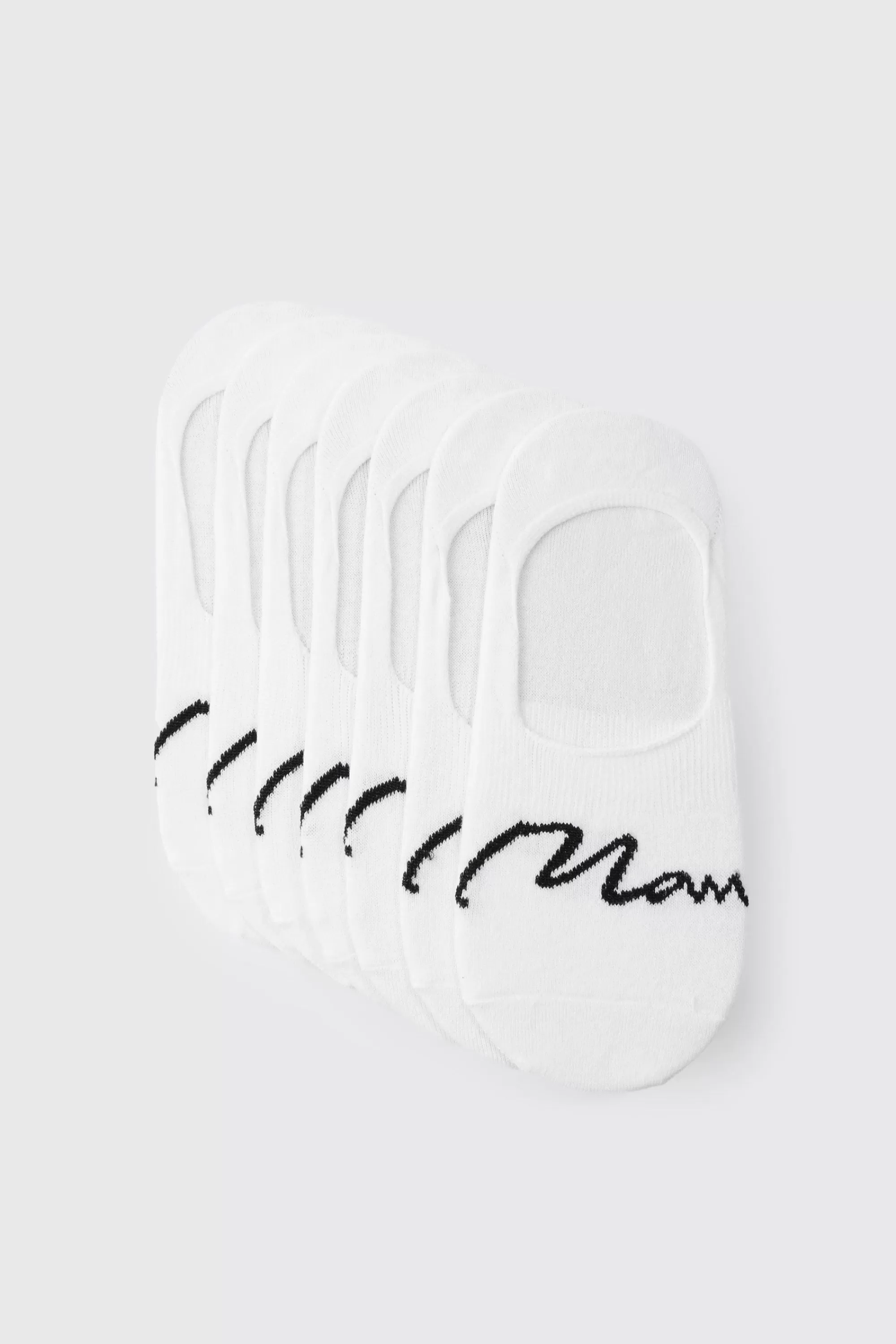 boohooMAN 7 Pack Man Signature Invisible Socks | UK