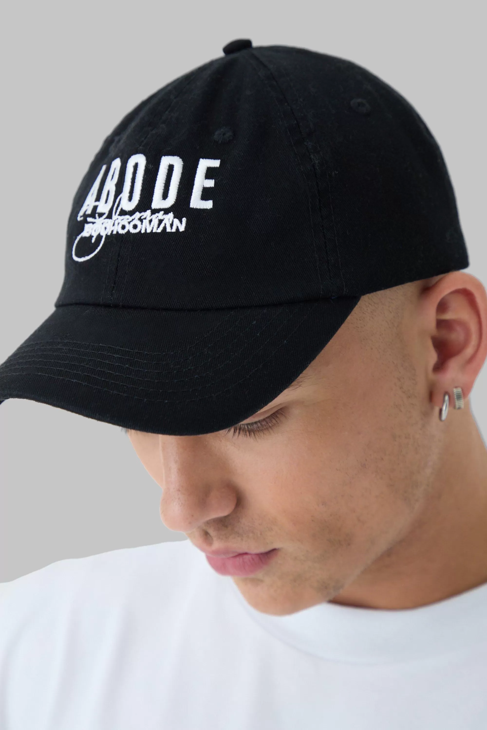 boohooMAN Abode Embroidered Trucker Cap | UK