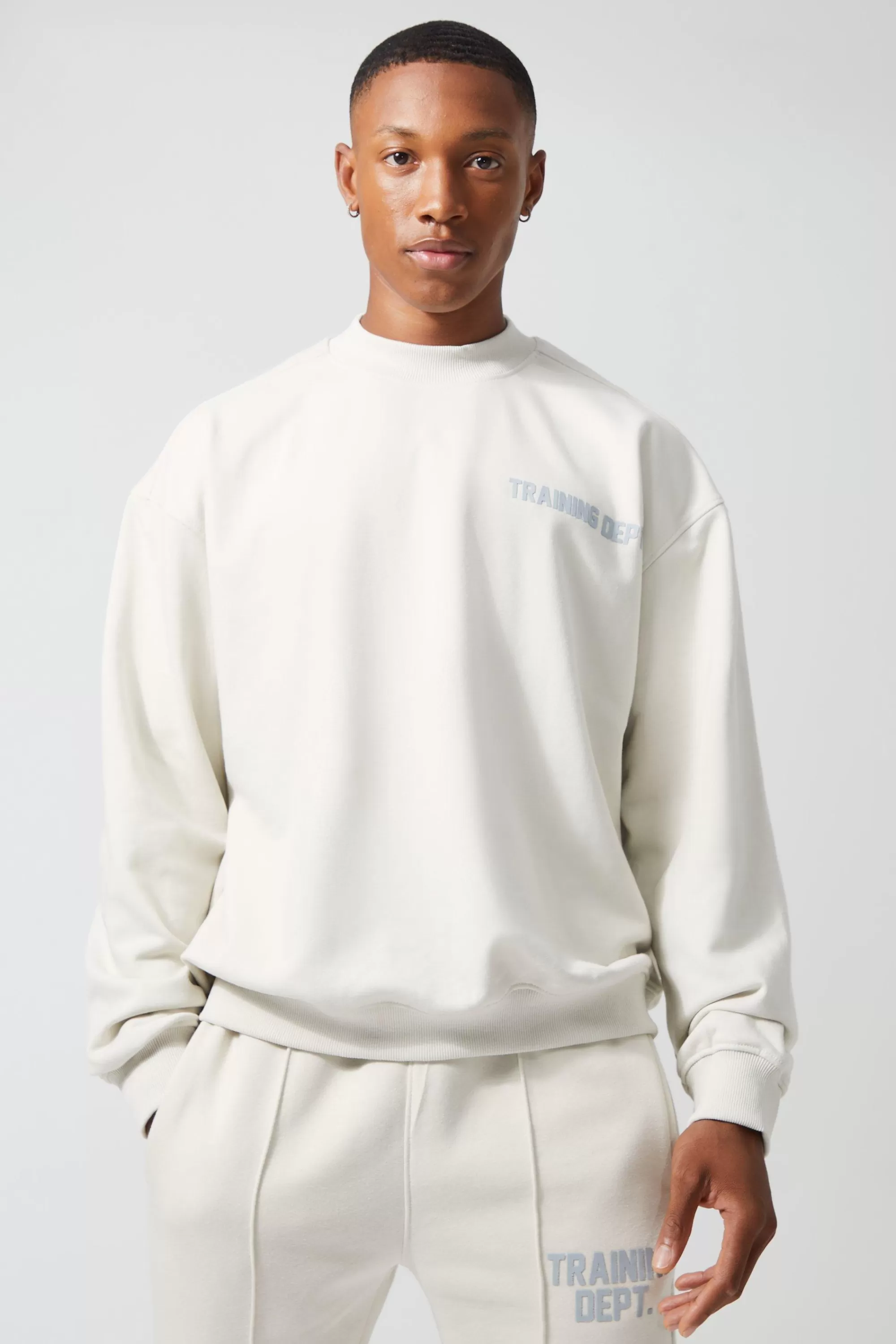 boohooMAN Active Boxy Training Dept Sweatshirt | UK