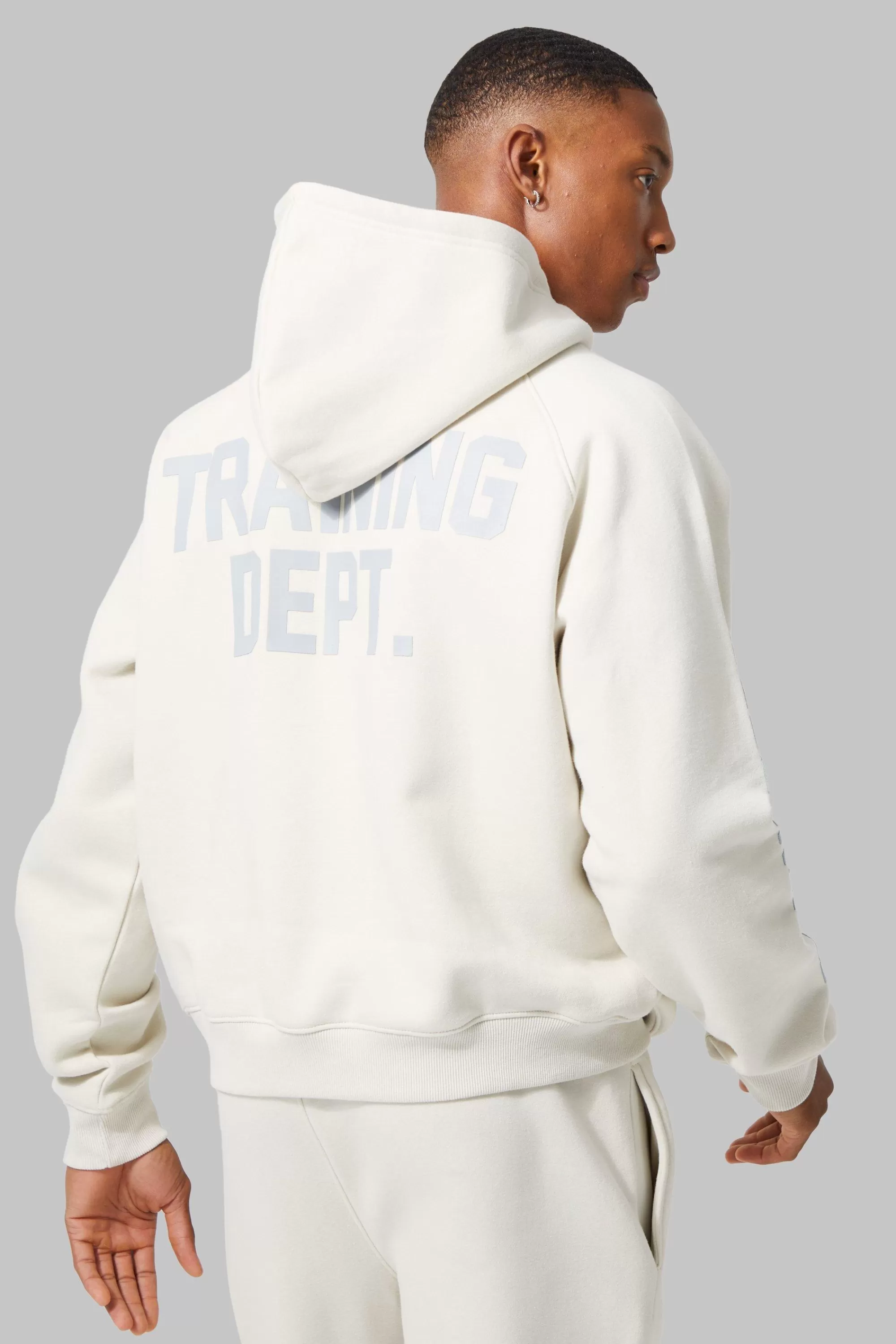 boohooMAN Active Training Dept Boxy Hoodie | UK
