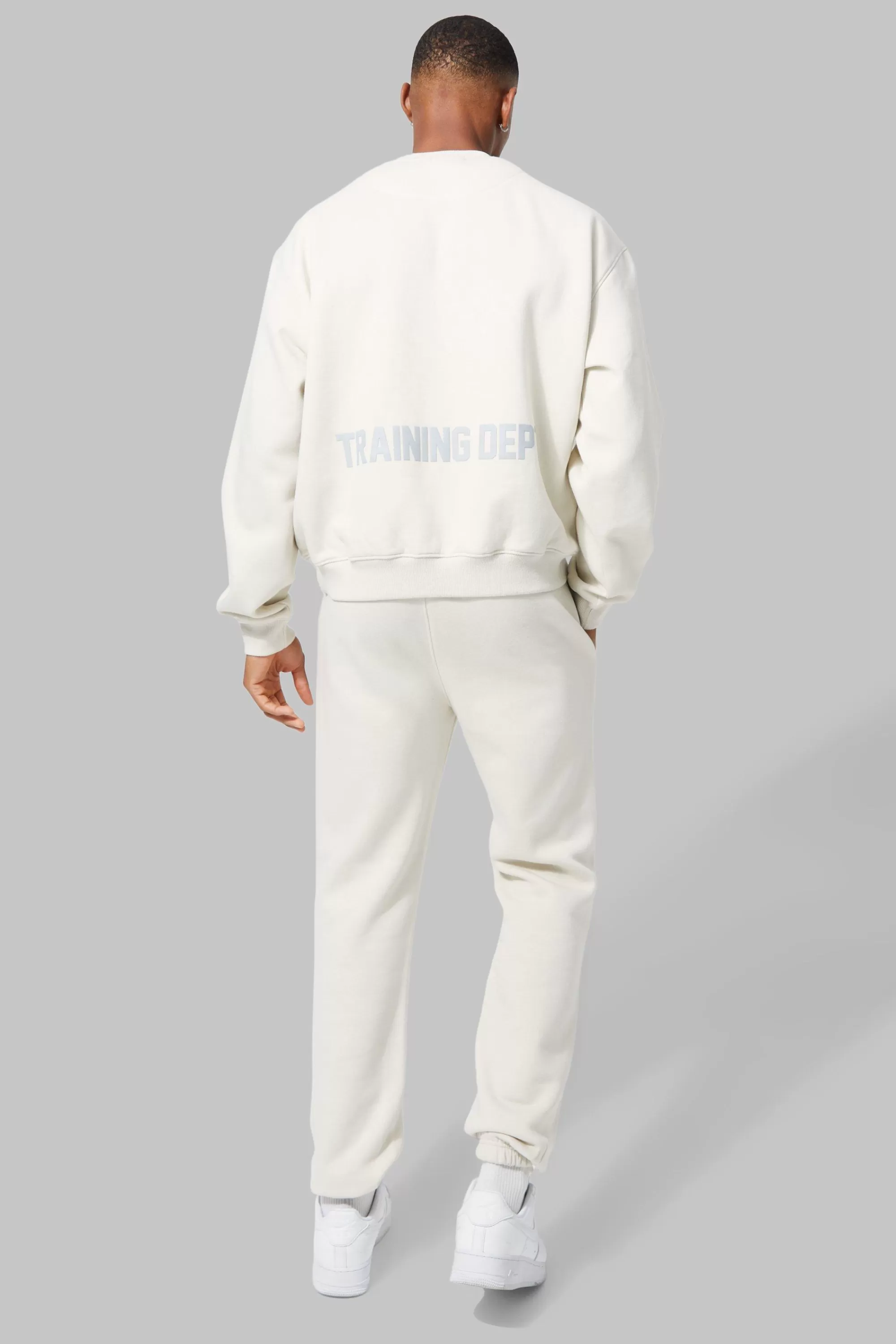 boohooMAN Active Training Dept Boxy Sweat Tracksuit | UK
