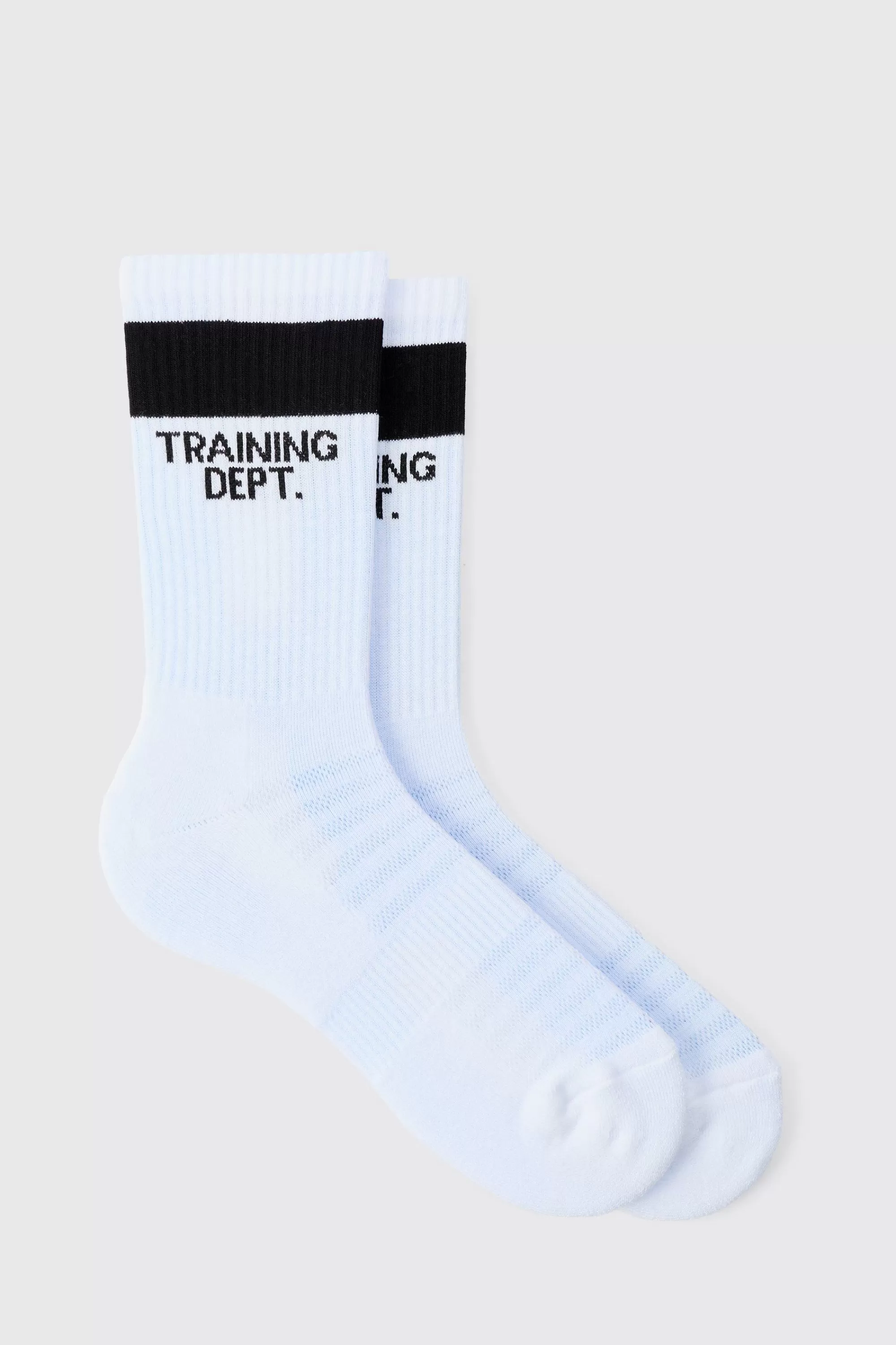 boohooMAN Active Training Dept Cushioned Crew Socks | UK