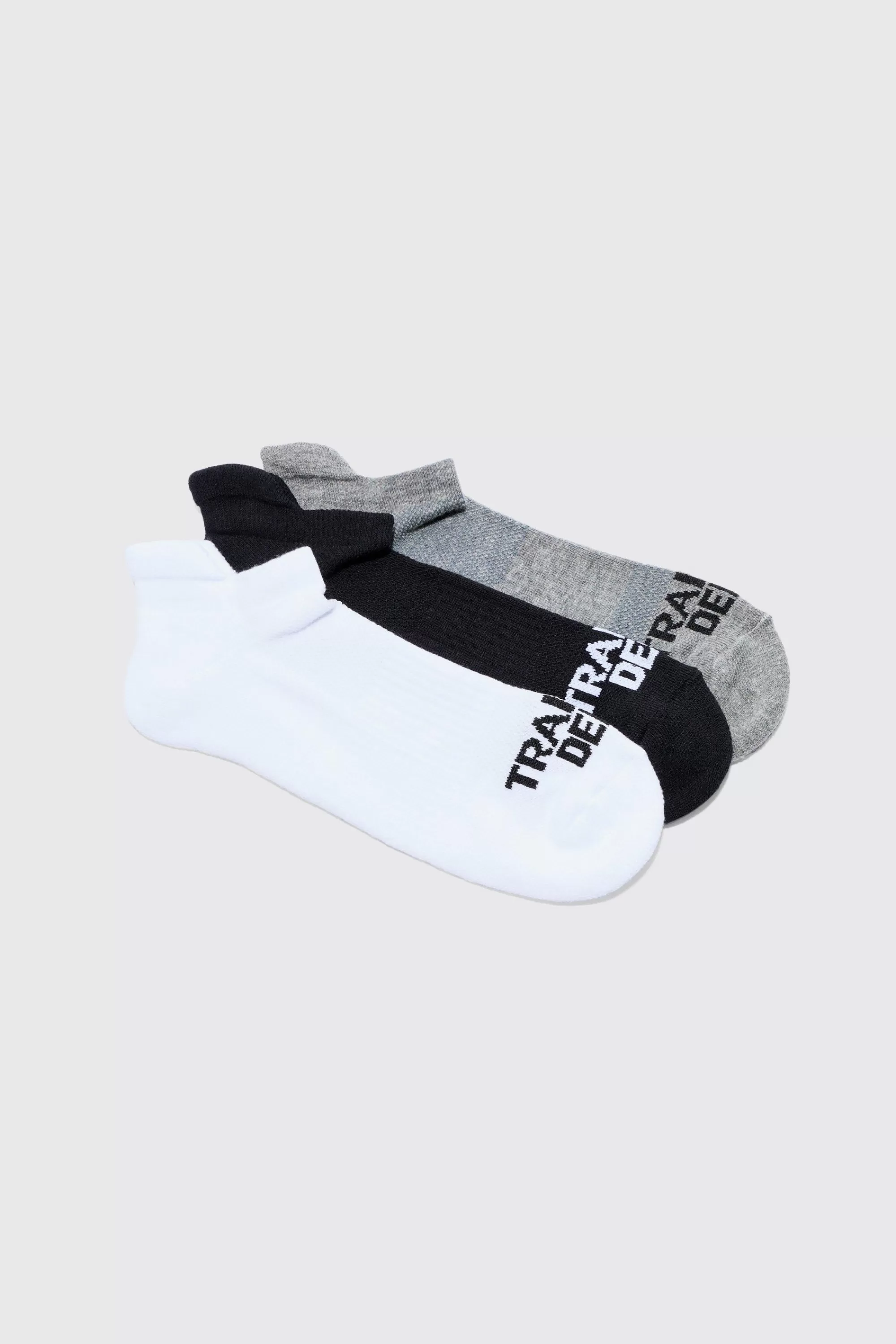 boohooMAN Active Training Dept Cushioned Trainer 3 Pack Socks | UK