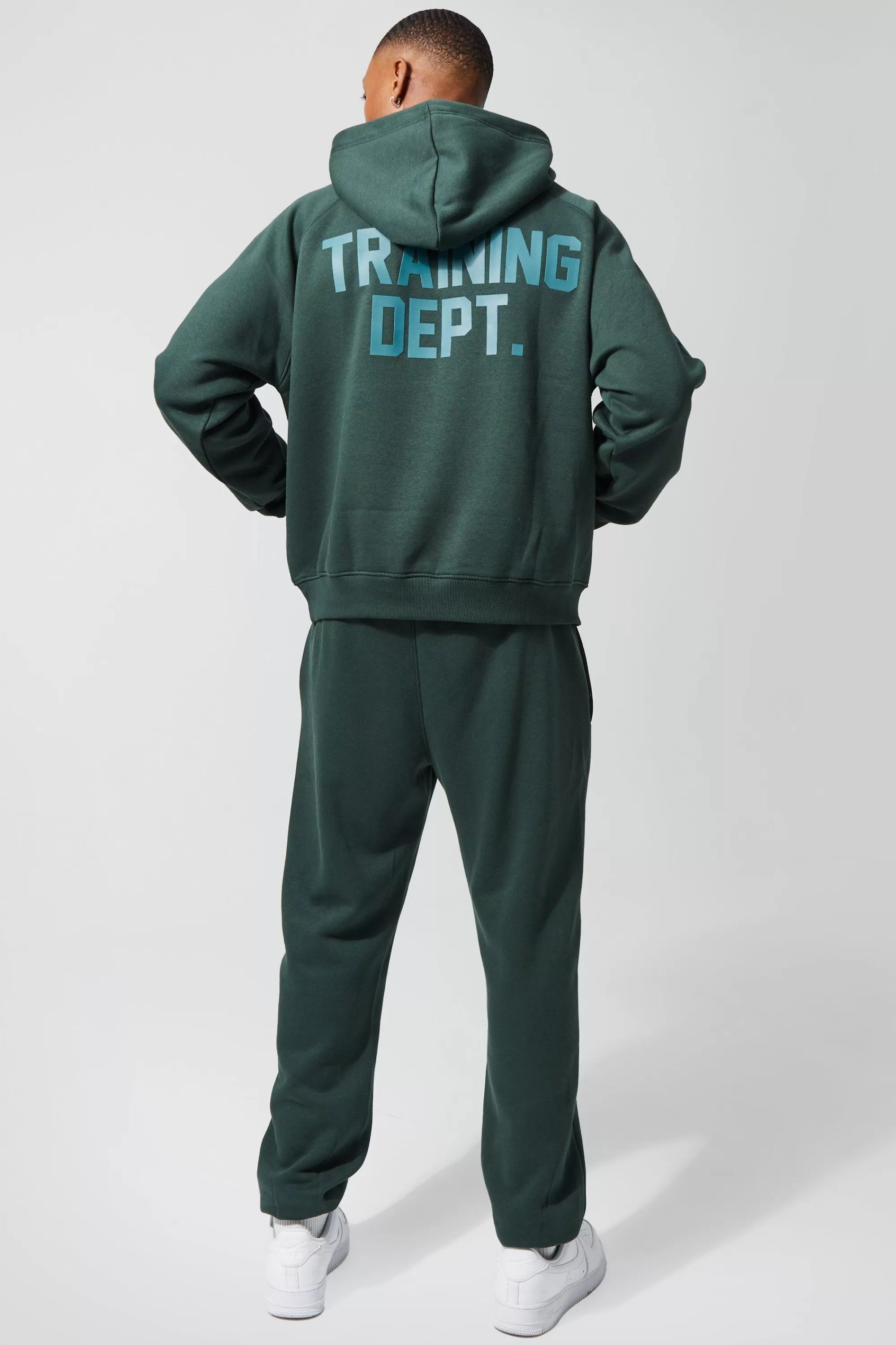 boohooMAN Active Training Dept Oversized Boxy Hoodie | UK