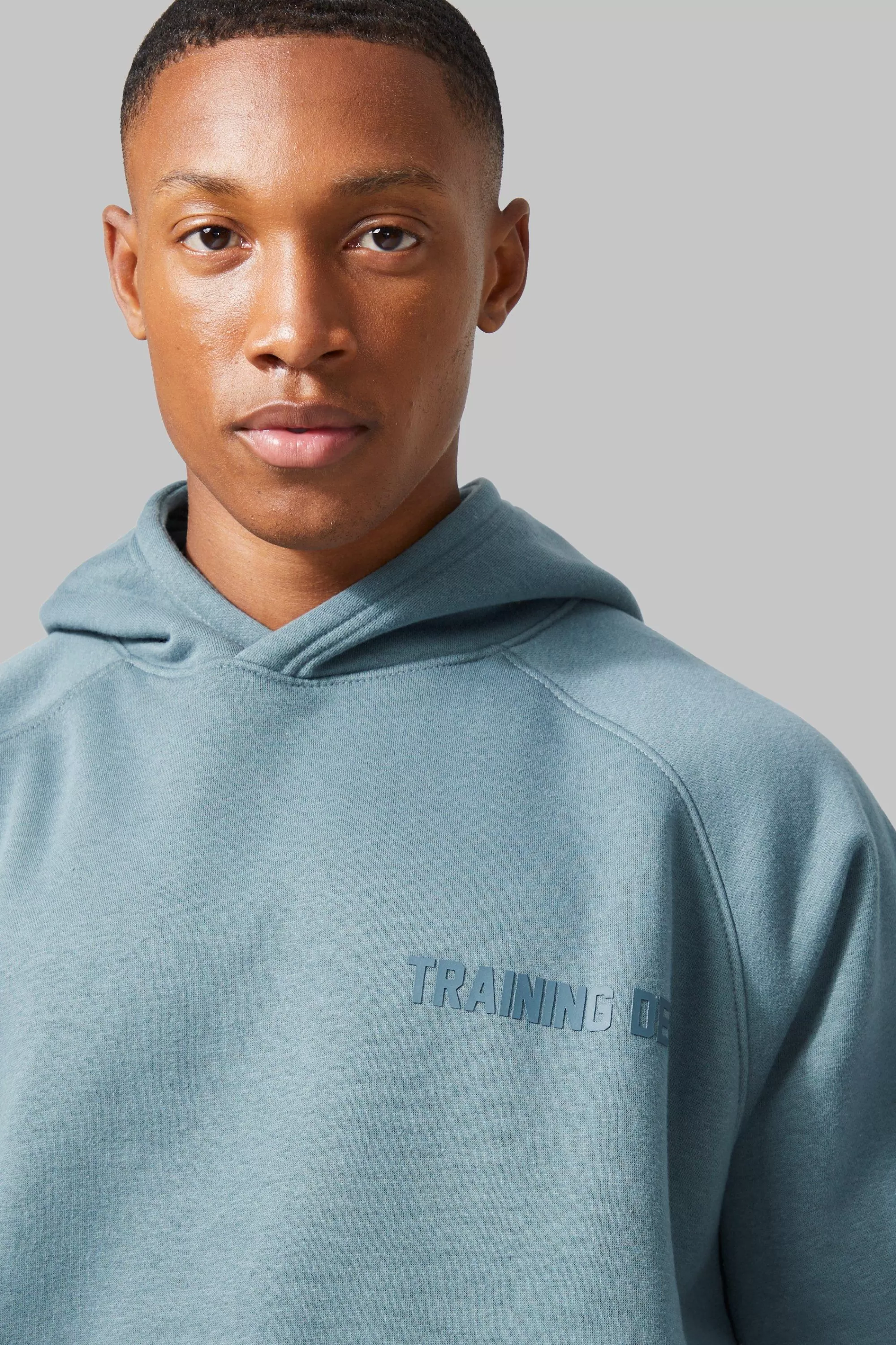 boohooMAN Active Training Dept Oversized Boxy Hoodie | UK