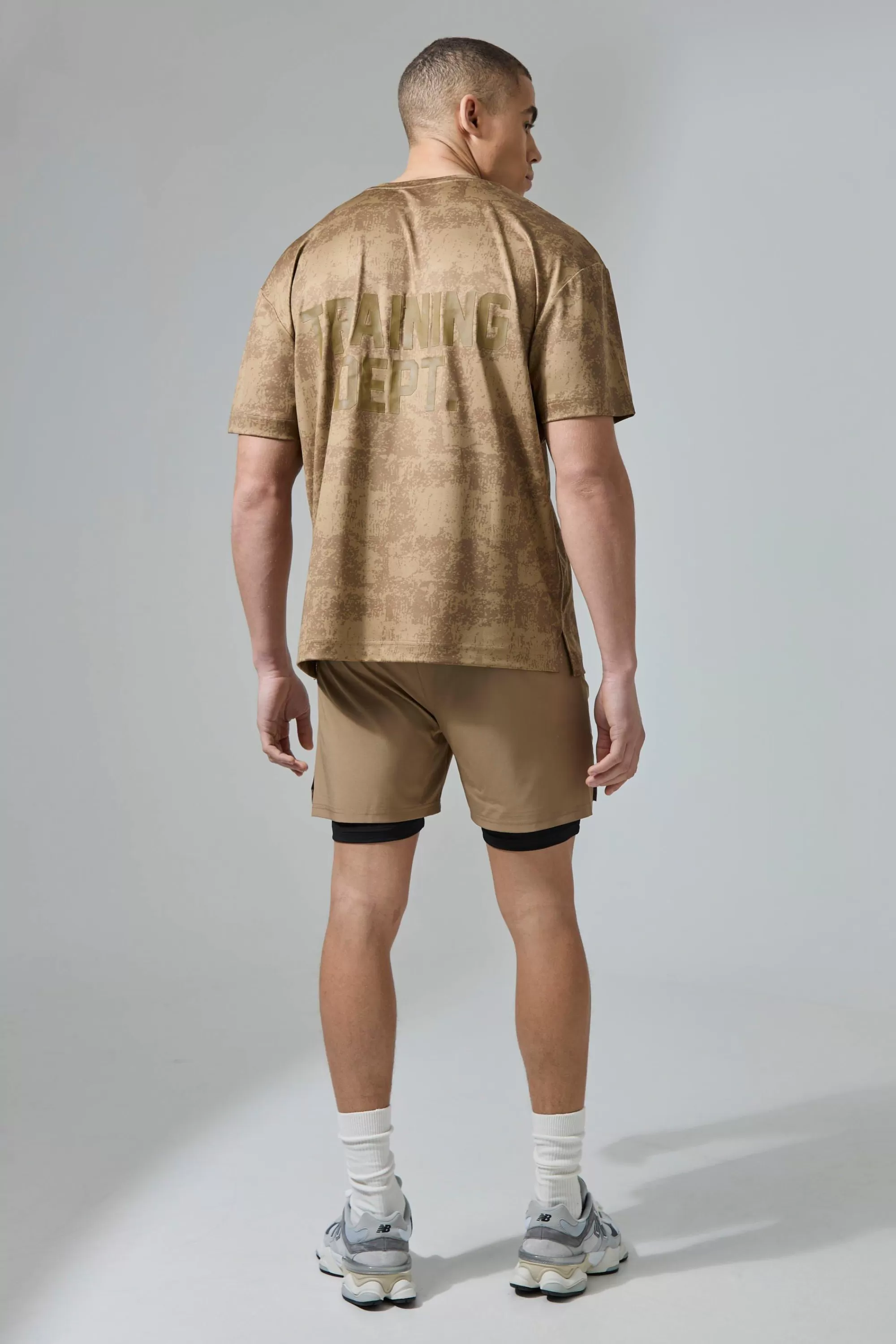 boohooMAN Active Training Dept Regular Fit 5inch 2in1 Short | UK