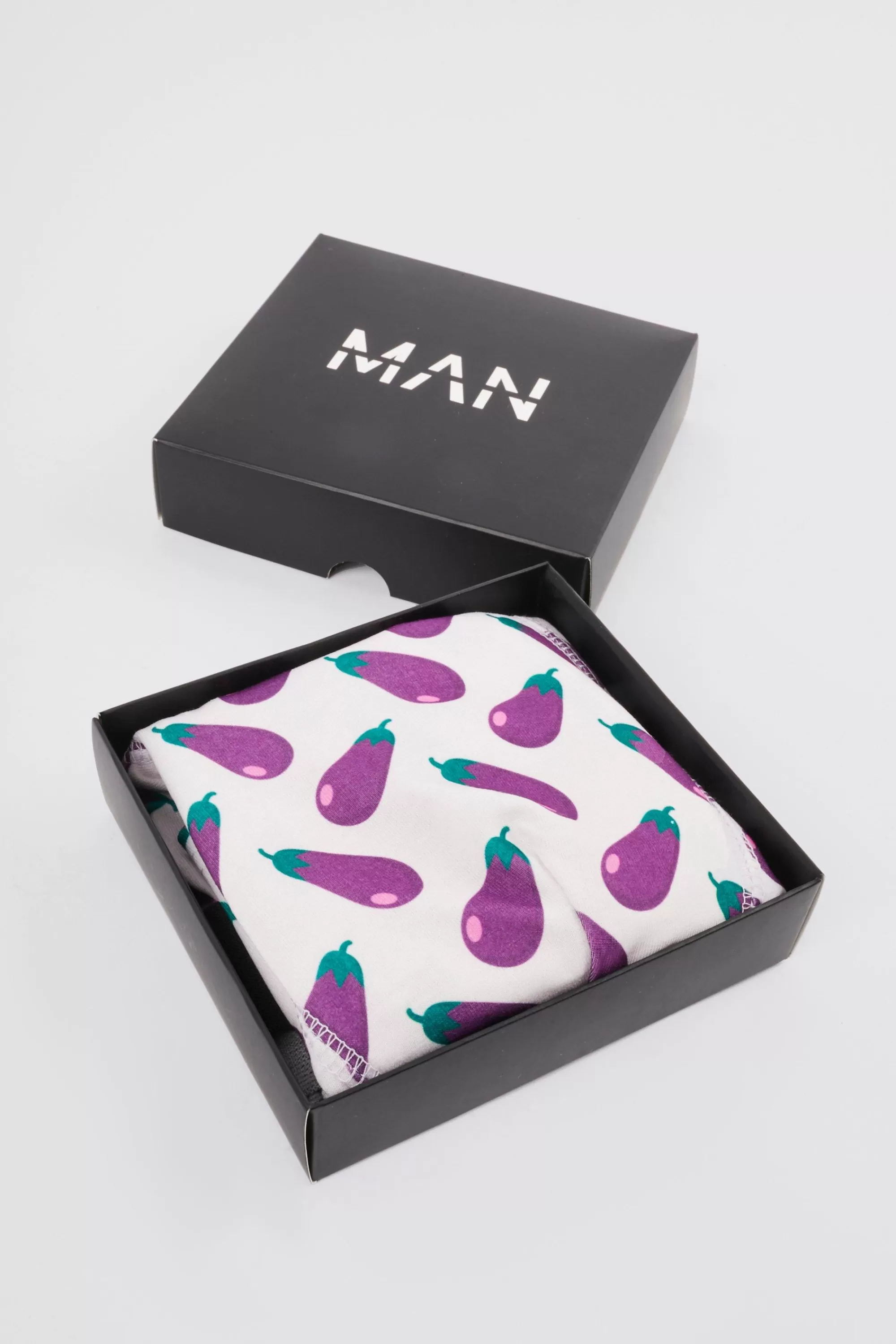 boohooMAN Aubergine Printed Boxers In Gift Box | UK