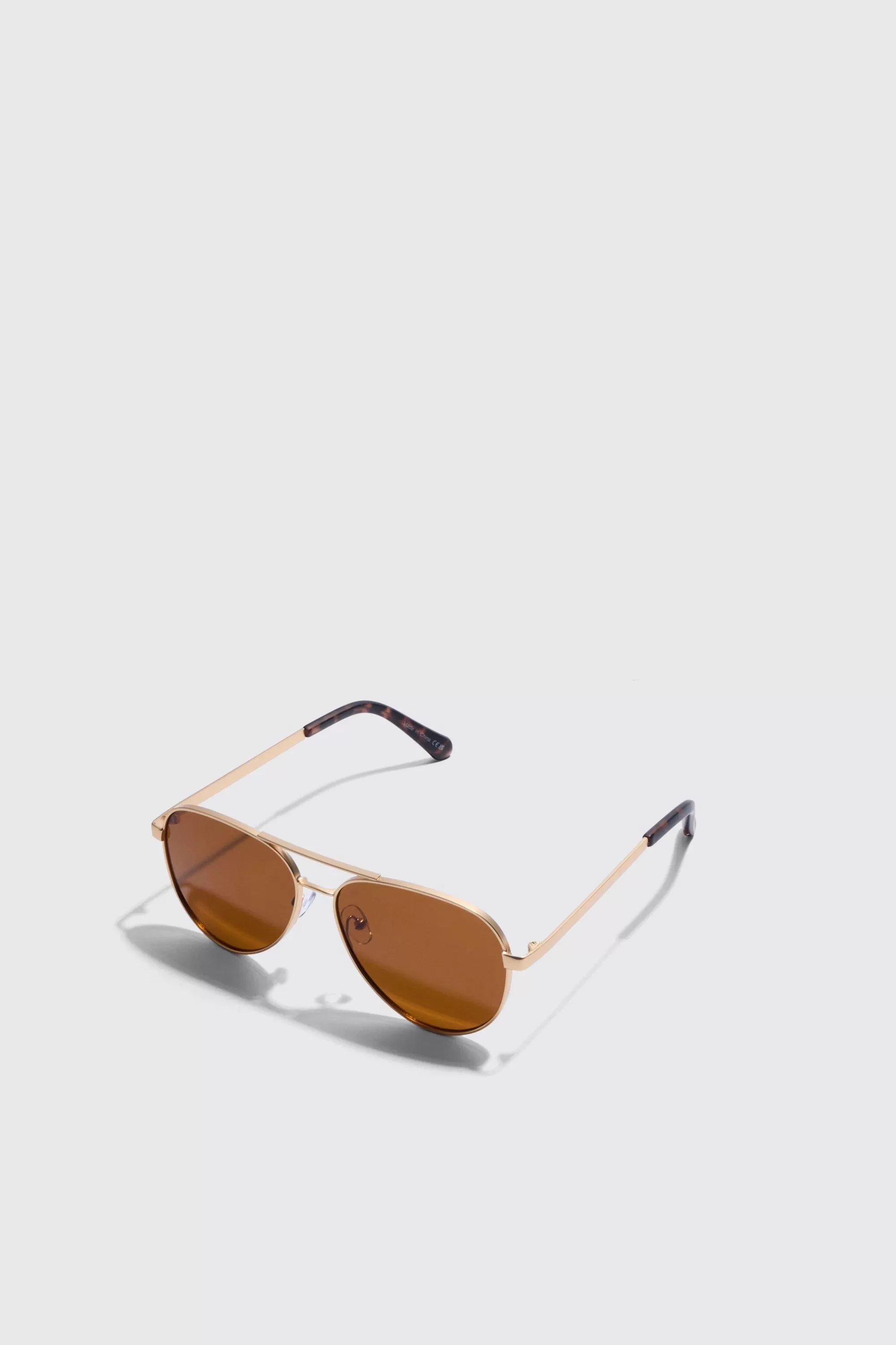 boohooMAN Aviator Matte Sunglasses | UK