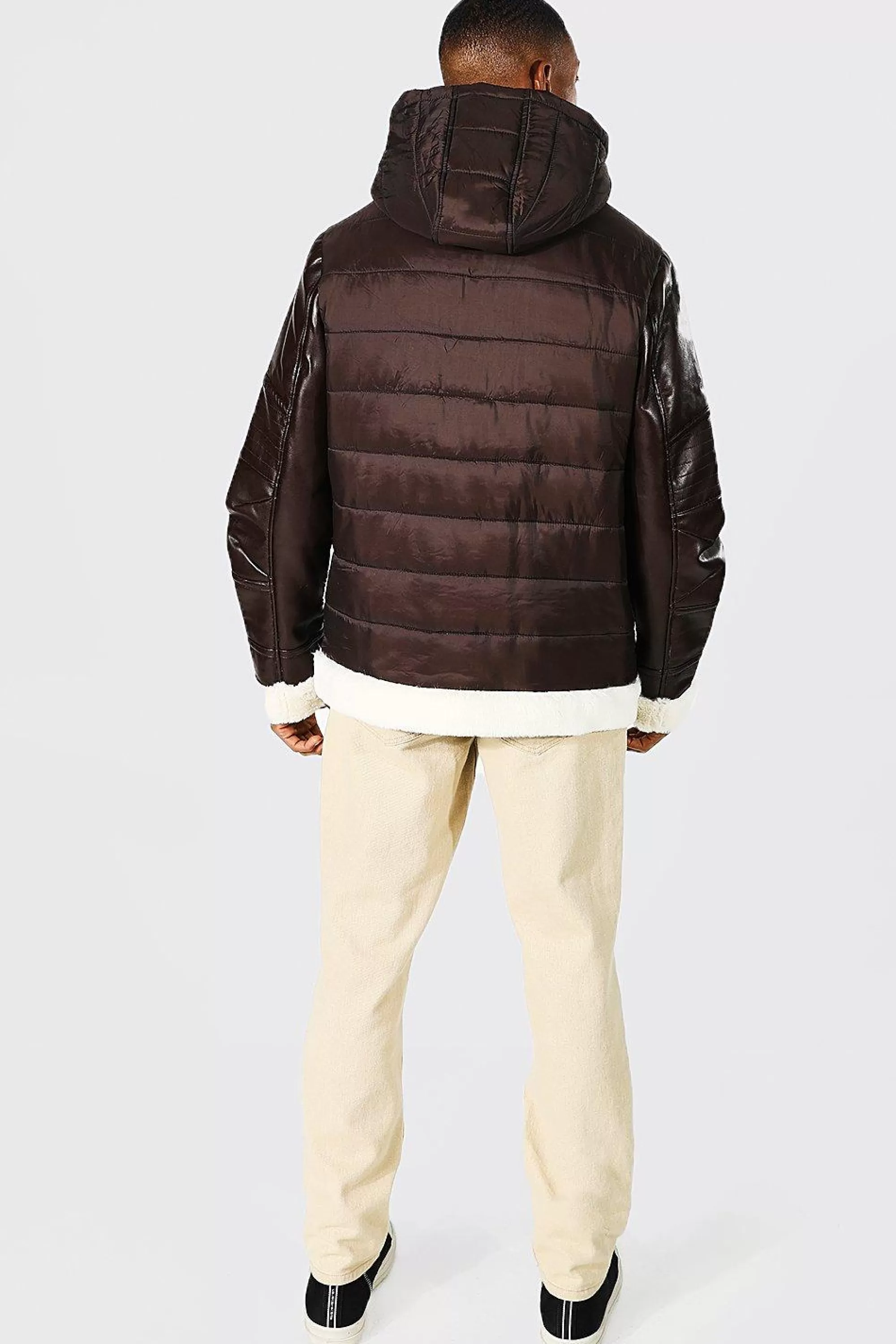boohooMAN Aviator With Puffer Body Styling | UK