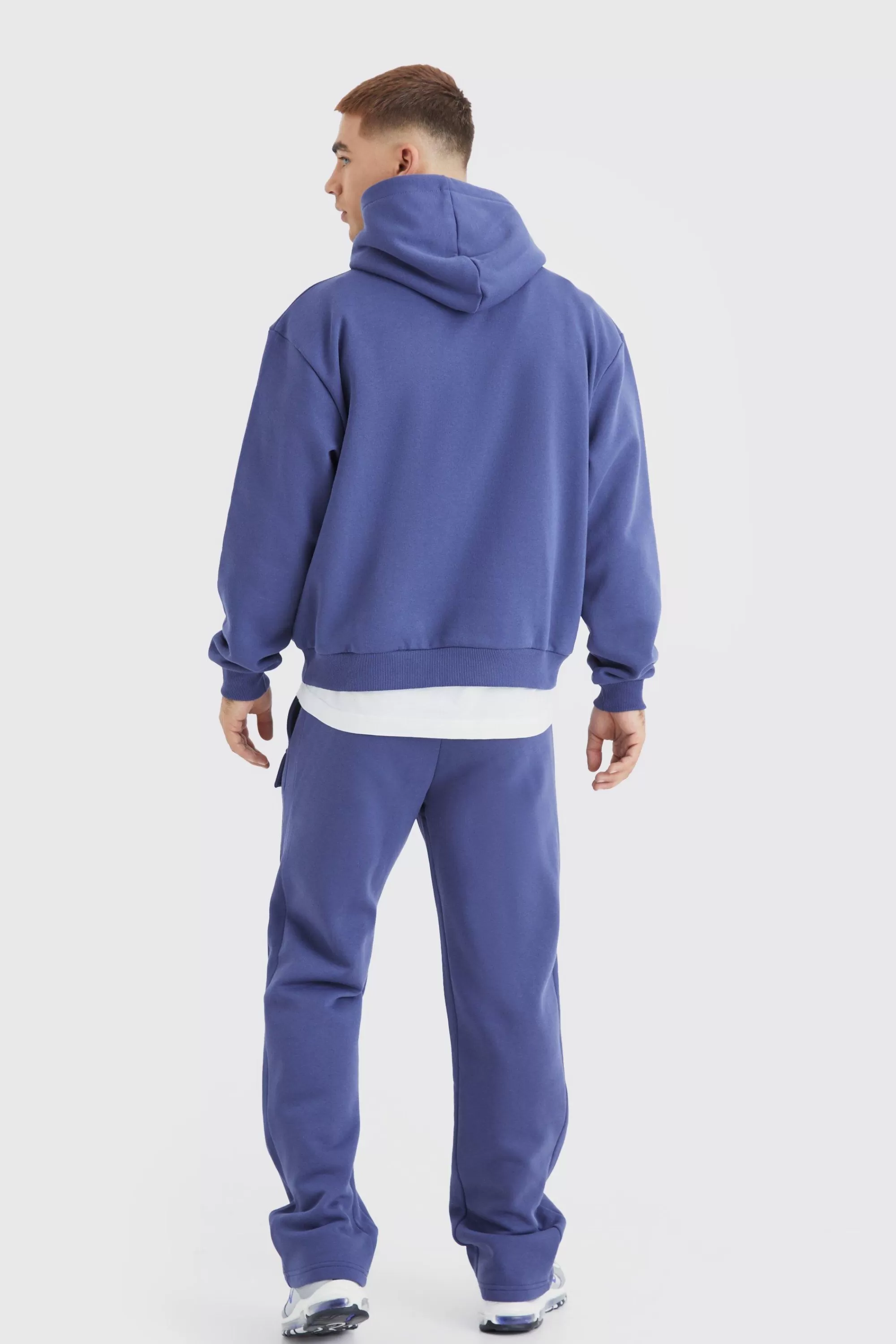 boohooMAN B Cargo Pocket Gusset Tracksuit | UK