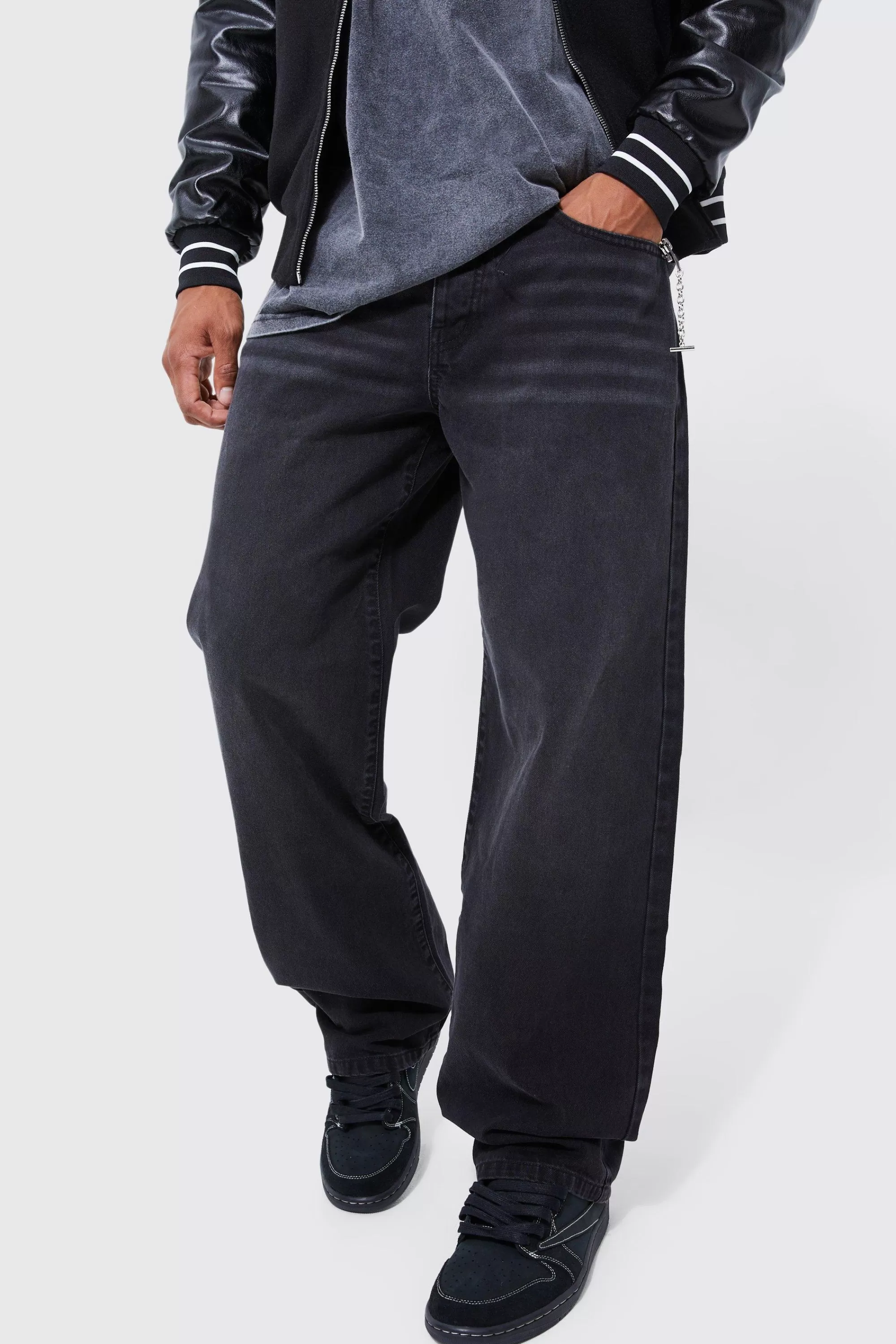 boohooMAN Baggy Fit Jeans | UK