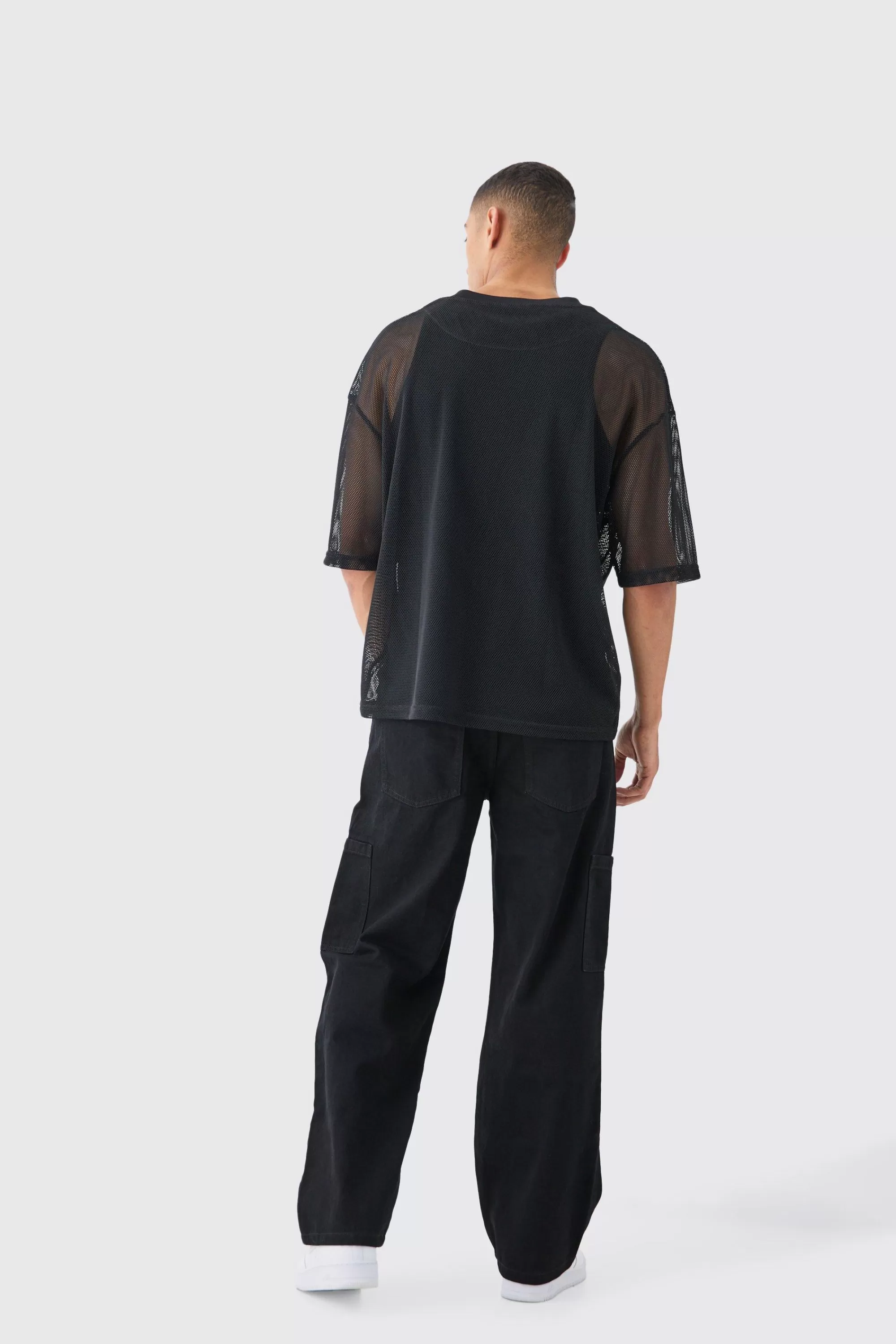 boohooMAN Baggy Rigid Cargo Jean | UK