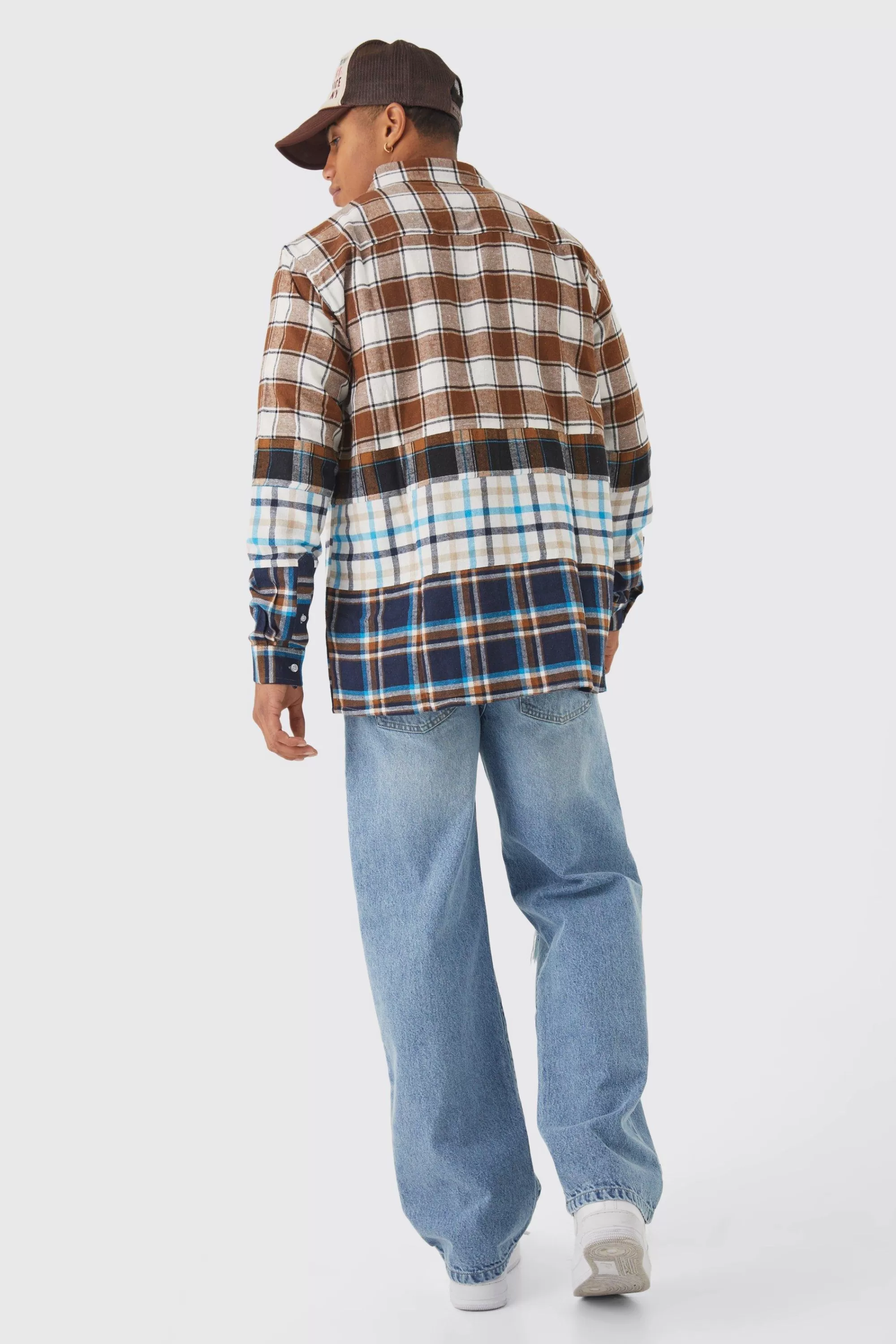boohooMAN Baggy Rigid Distressed Jeans | UK